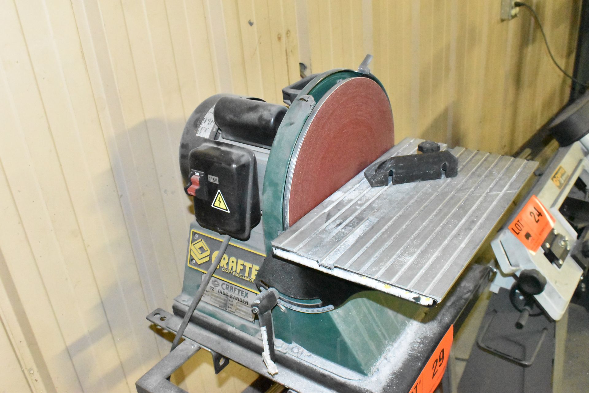 CRAFTEX 12" DISC SANDER, S/N A022236 [RIGGING FOR FOR LOT #29 - $25 CAD PLUS APPLICABLE TAXES] - Image 3 of 5
