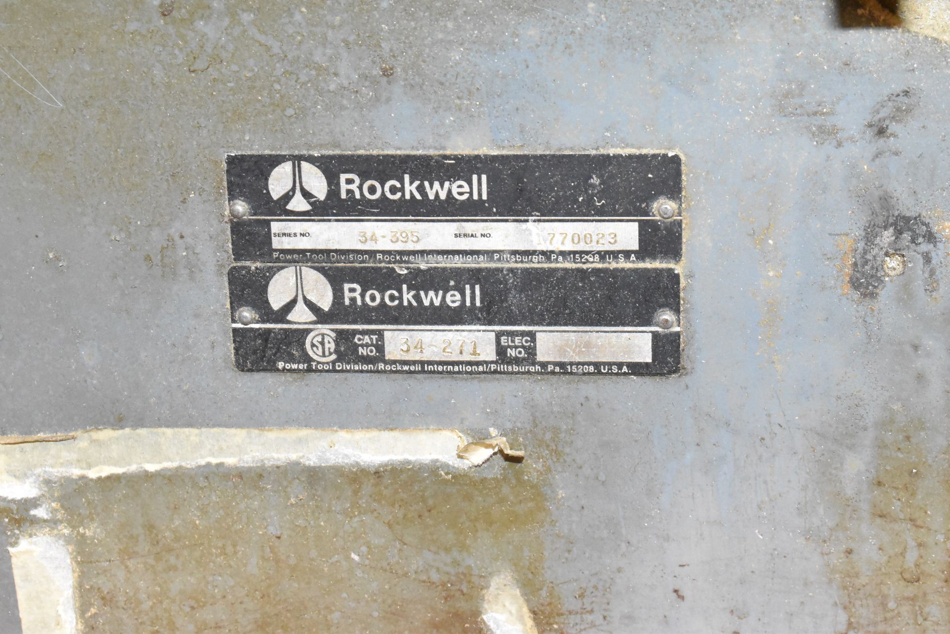 ROCKWELL 34-395 12" TABLE SAW S/N 1770023 (CI) [RIGGING FOR FOR LOT #25 - $50 CAD PLUS APPLICABLE - Image 6 of 7