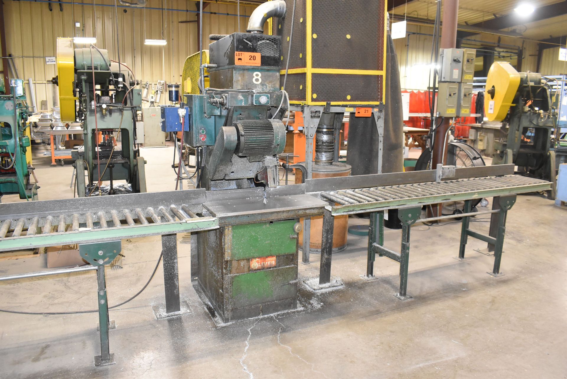 LIVER 395-D 12" BLADE COLD-CUT MITER SAW WITH COOLANT, (1) 10' X 14.5" AND (1) 8' X 14.5" ROLLER - Image 2 of 8
