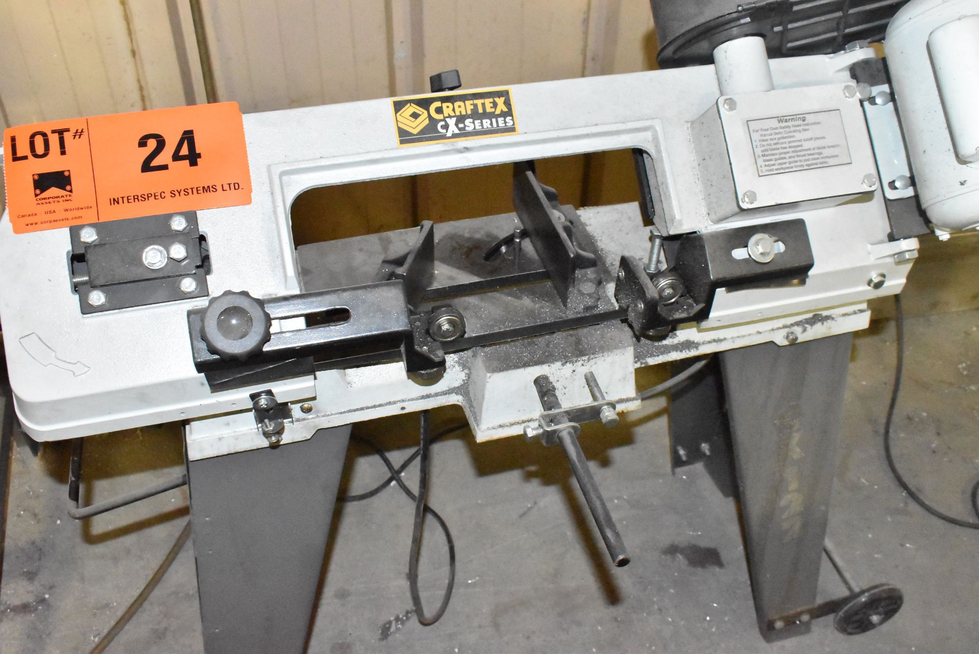 CRAFTEX CX-SERIES HORIZONTAL BAND SAW S/N 053038 [RIGGING FOR FOR LOT #24 - $75 CAD PLUS - Image 3 of 4