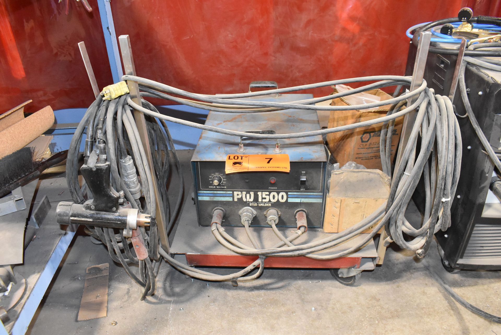 ERICO JONES PW1500 STUD WELDER WITH CABLES AND GUN S/N 183140 [RIGGING FOR FOR LOT #7 - $25 CAD PLUS - Image 2 of 4