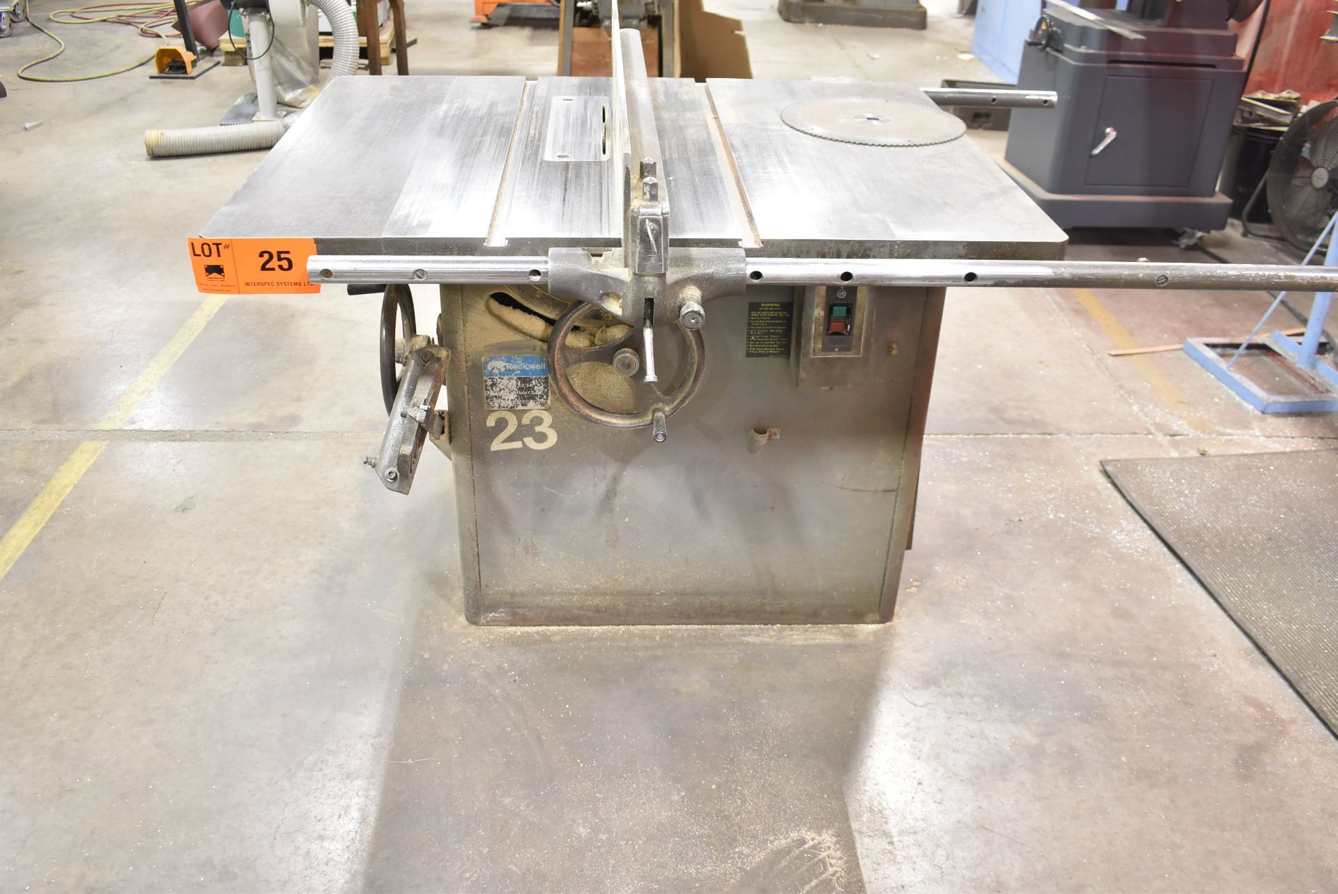 ROCKWELL 34-395 12" TABLE SAW S/N 1770023 (CI) [RIGGING FOR FOR LOT #25 - $50 CAD PLUS APPLICABLE