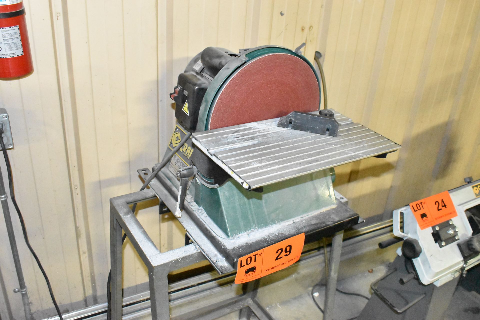 CRAFTEX 12" DISC SANDER, S/N A022236 [RIGGING FOR FOR LOT #29 - $25 CAD PLUS APPLICABLE TAXES]