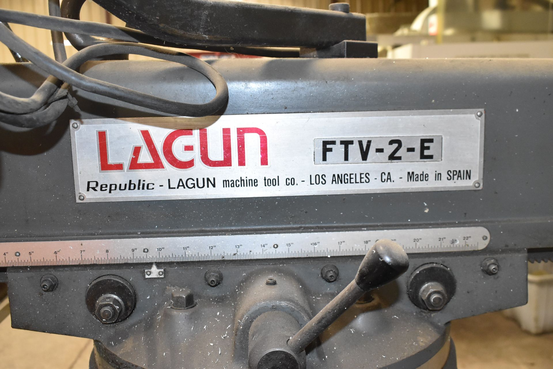 LAGUN FTV-2-E VERTICAL TURRET MILL WITH ACU-RITE 2 AXIS DRO, SPEEDS TO 4200RPM, 47" X 11" T-SLOT - Image 6 of 10