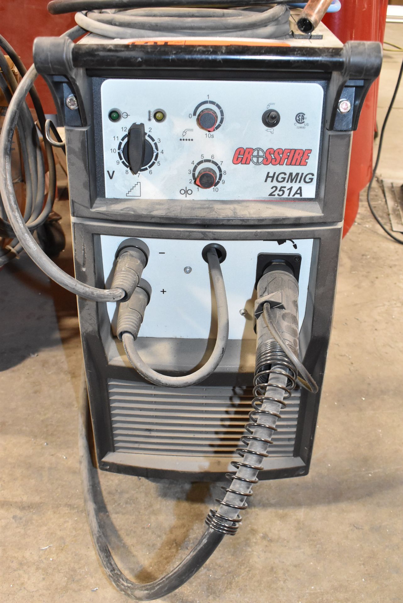 CROSSFIRE HGMIG 251A MIG WELDER WITH CABLES AND GUN, S/N 20081320292 [RIGGING FOR FOR LOT #5 - $25 - Image 4 of 5