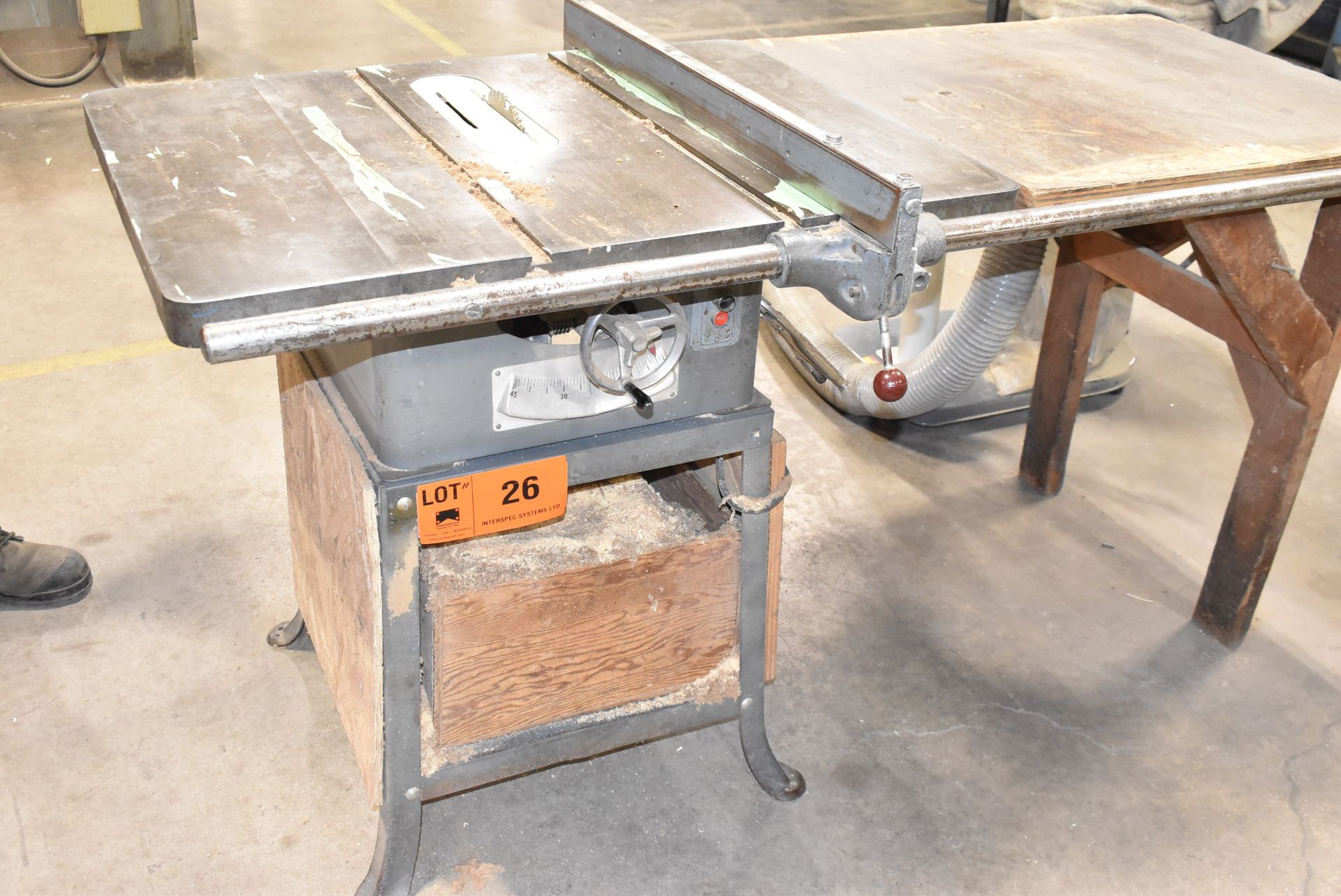 ROCKWELL 34-400 TABLE SAW WITH 12" SAW BLADE S/N 49953 [RIGGING FOR FOR LOT #26 - $50 CAD PLUS