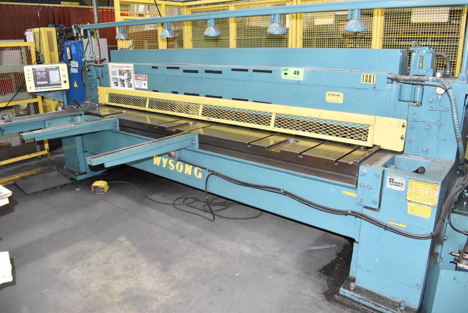 WYSONG 1025 10' MECHANICAL SHEAR WITH 1/4" CAPACITY, WYSONG PC100 CONTROL, STEELTECH MACHINERY - Image 2 of 5