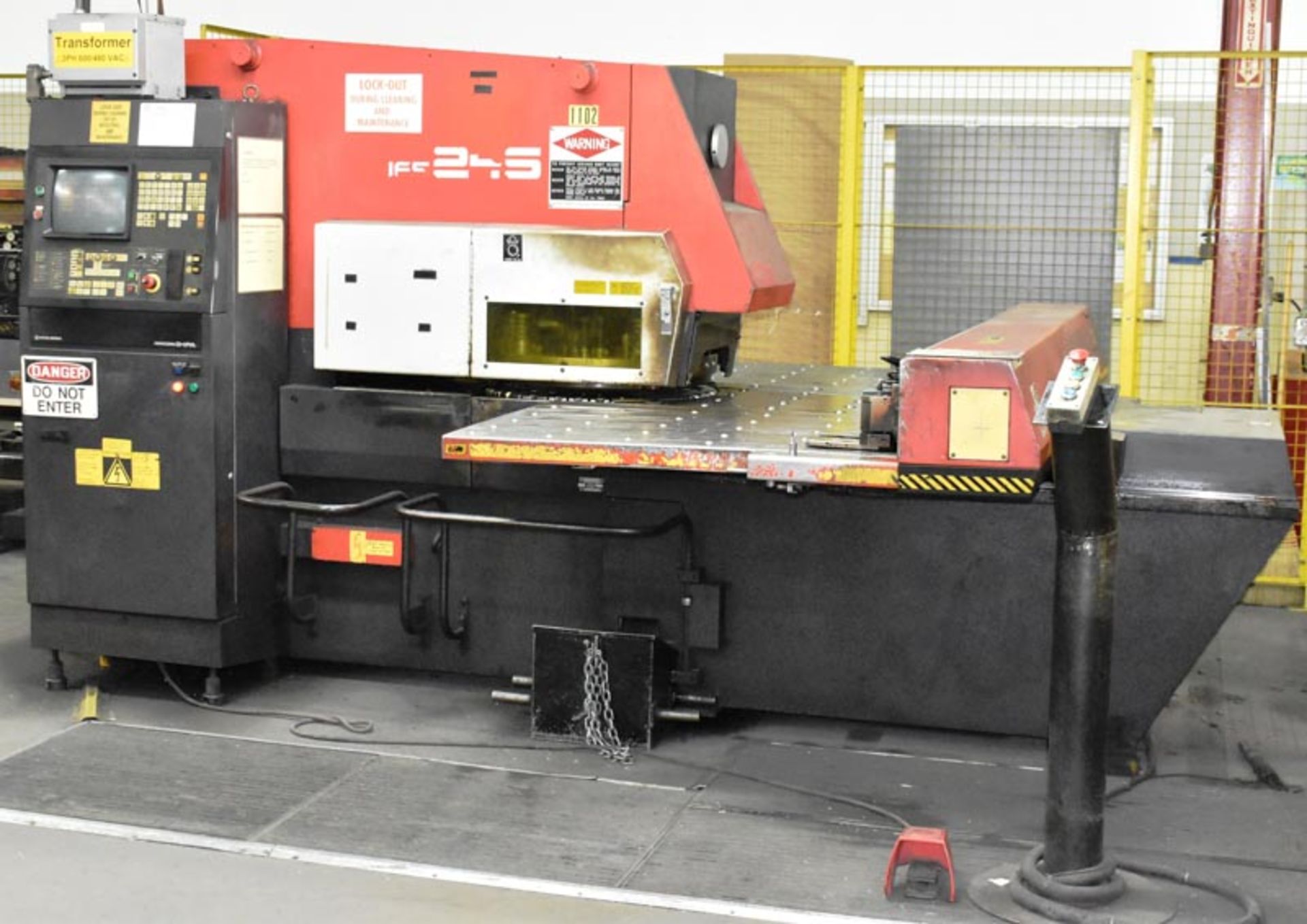 AMADA ARIES 245 20 TON CNC TURRET PUNCH WITH AMADA METRICS AMADAN04PA CNC CONTROL, 19 STATION