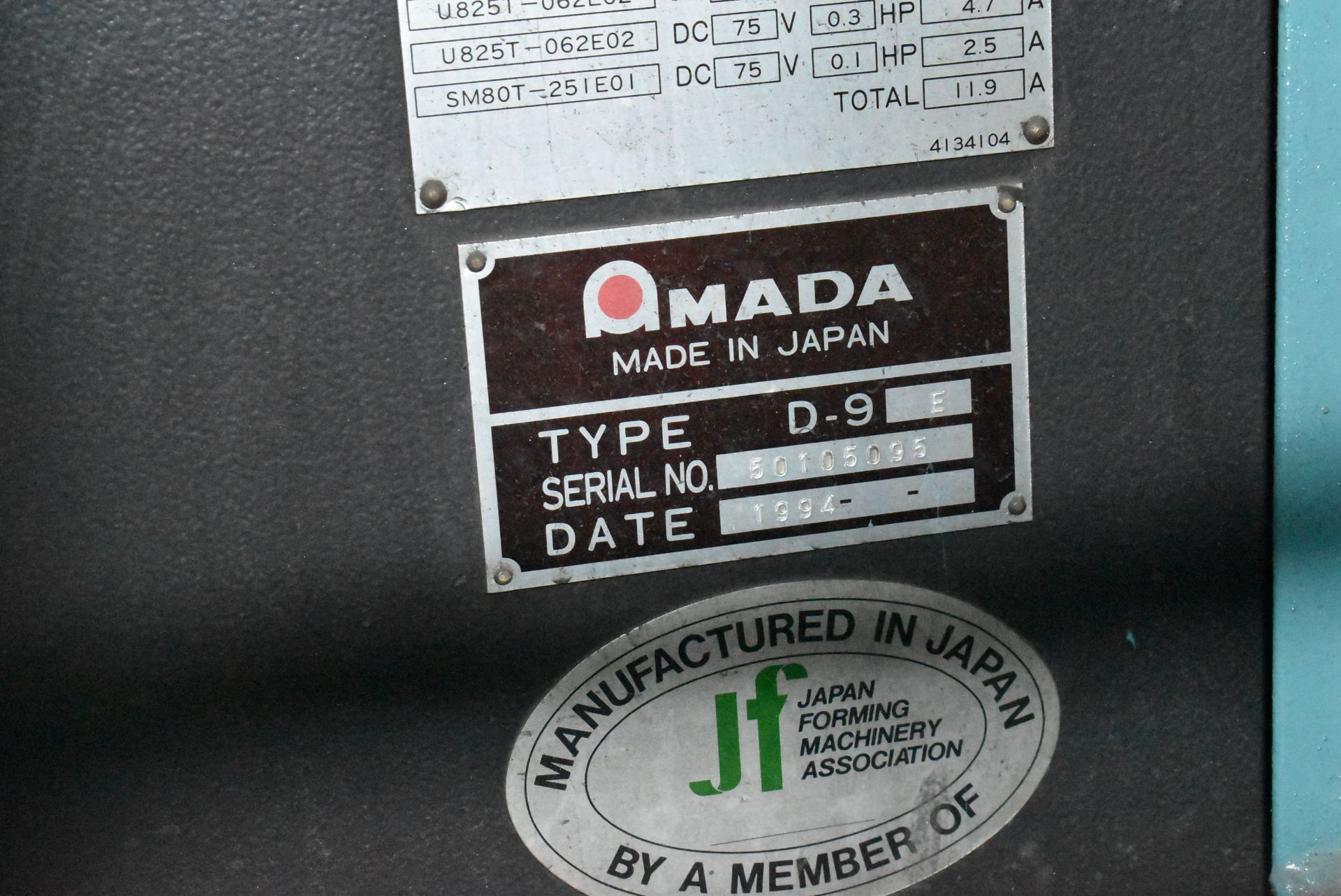 AMADA RG-100 100 TON X 10' HYDRAULIC PRESS BRAKE WITH AMADA NC9-EXII CNC BACK GAUGE CONTROL, 100. - Image 9 of 9