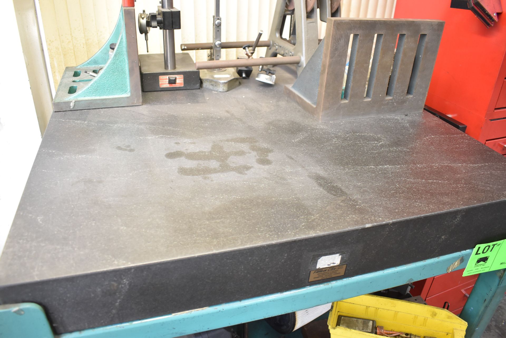 36"X36"X4 GRANITE SURFACE PLATE WITH STAND (CONTENTS NOT INCLUDED) [RIGGING FEE FOR LOT #145 - $25 - Image 2 of 3