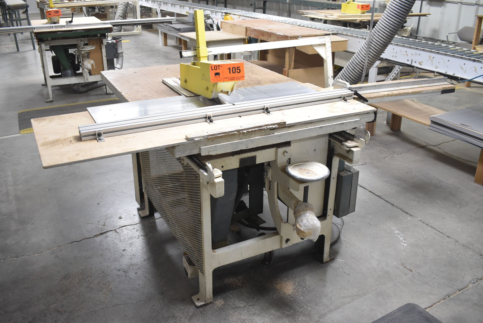 HW BEACH 9021 10" HEAVY DUTY SLIDING TABLE-TYPE RIP SAW, S/N: 2395 (CI) [RIGGING FEE FOR LOT #