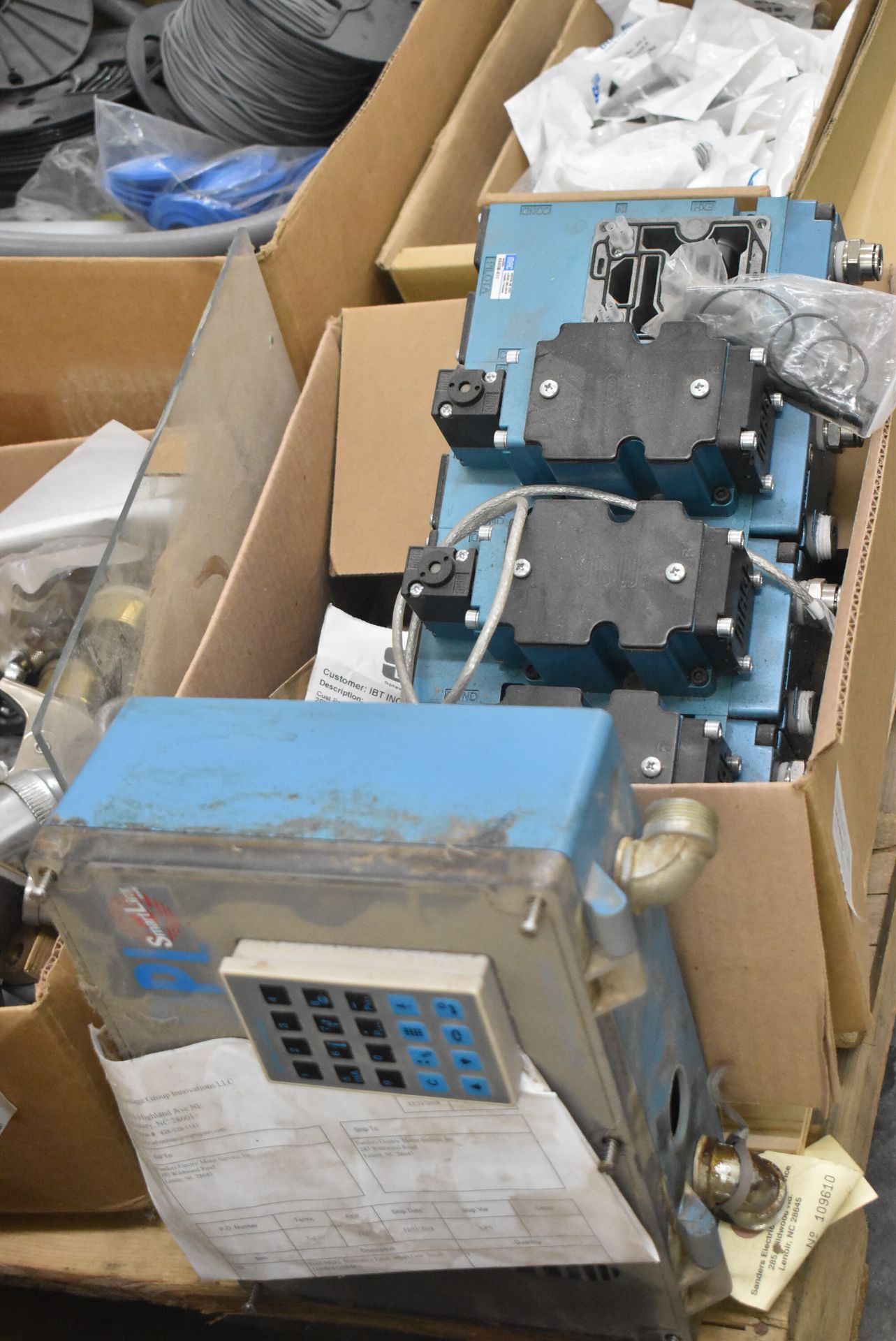 LOT/ SKID WITH CONTENTS - INCLUDING AUTOMATION COMPONENTS, SPARE PARTS, SHOP SUPPLIES, ELECTRICAL - Image 2 of 7