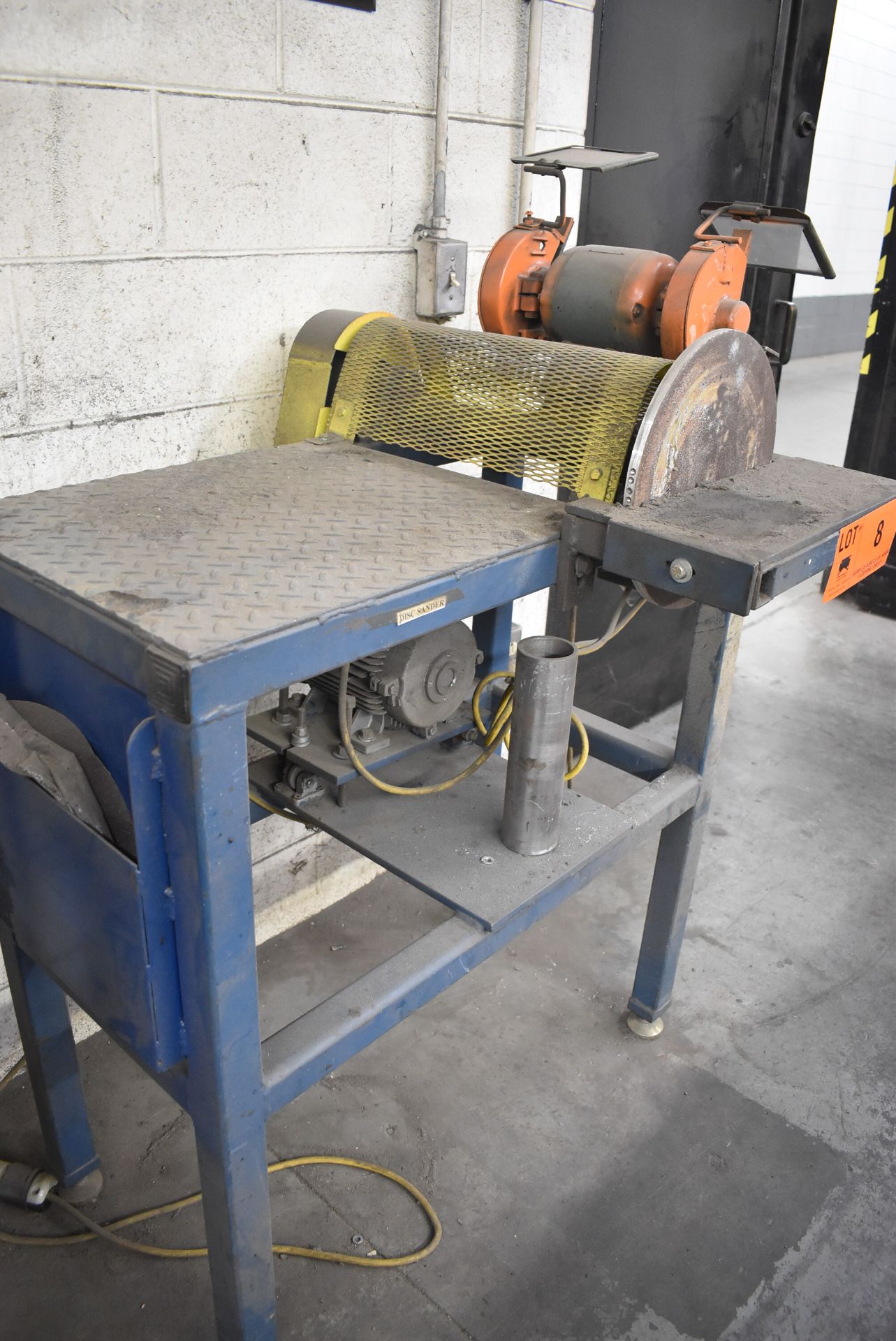 COMBINATION SANDER WITH 12" DISC & 6" DOUBLE END BENCH GRINDER - Image 2 of 4
