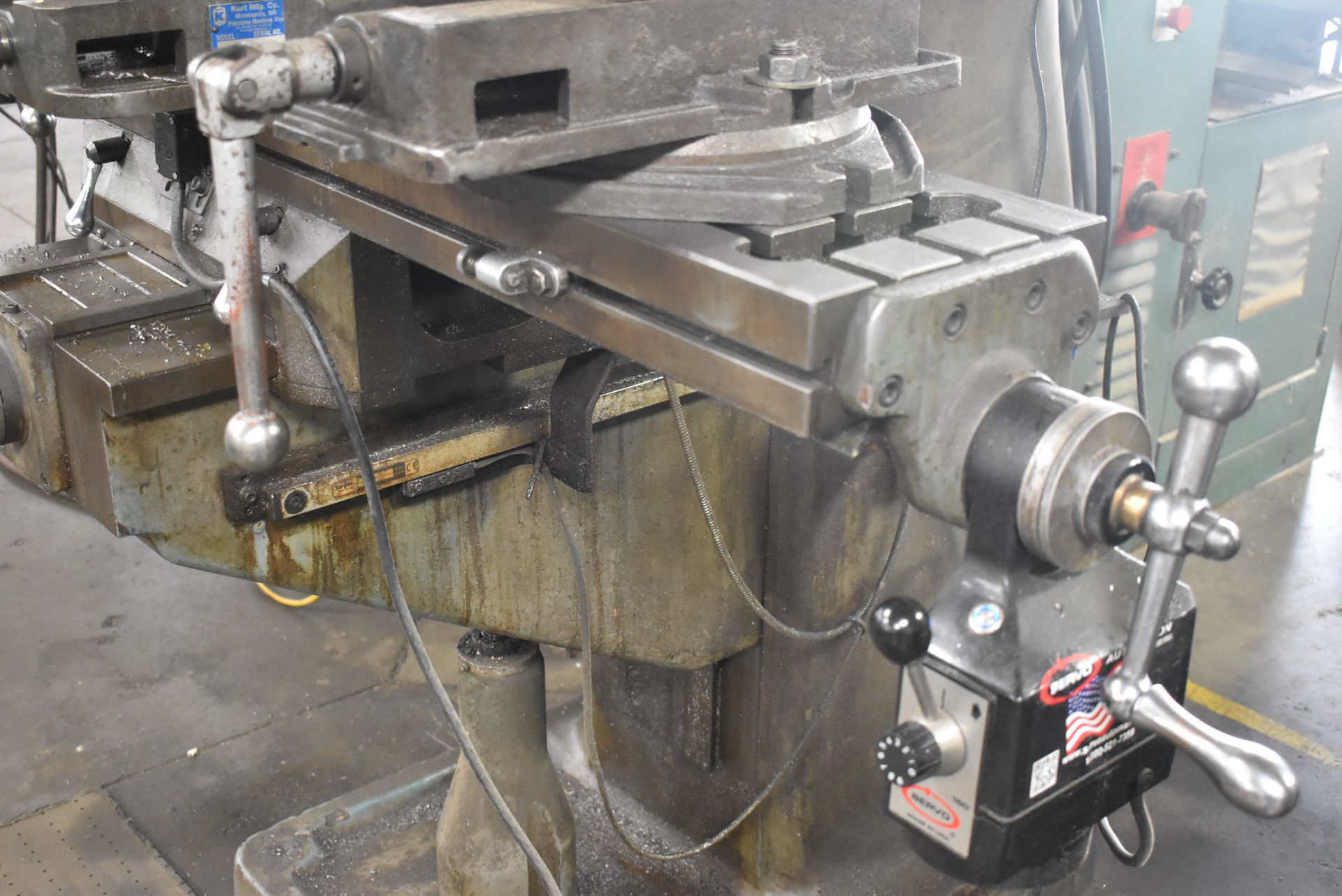 MSC 100-1599 VERTICAL MILLING MACHINE WITH 9"X48" TABLE, SPEEDS TO 4200 RPM, SARGON 2-AXIS DRO, - Image 2 of 7
