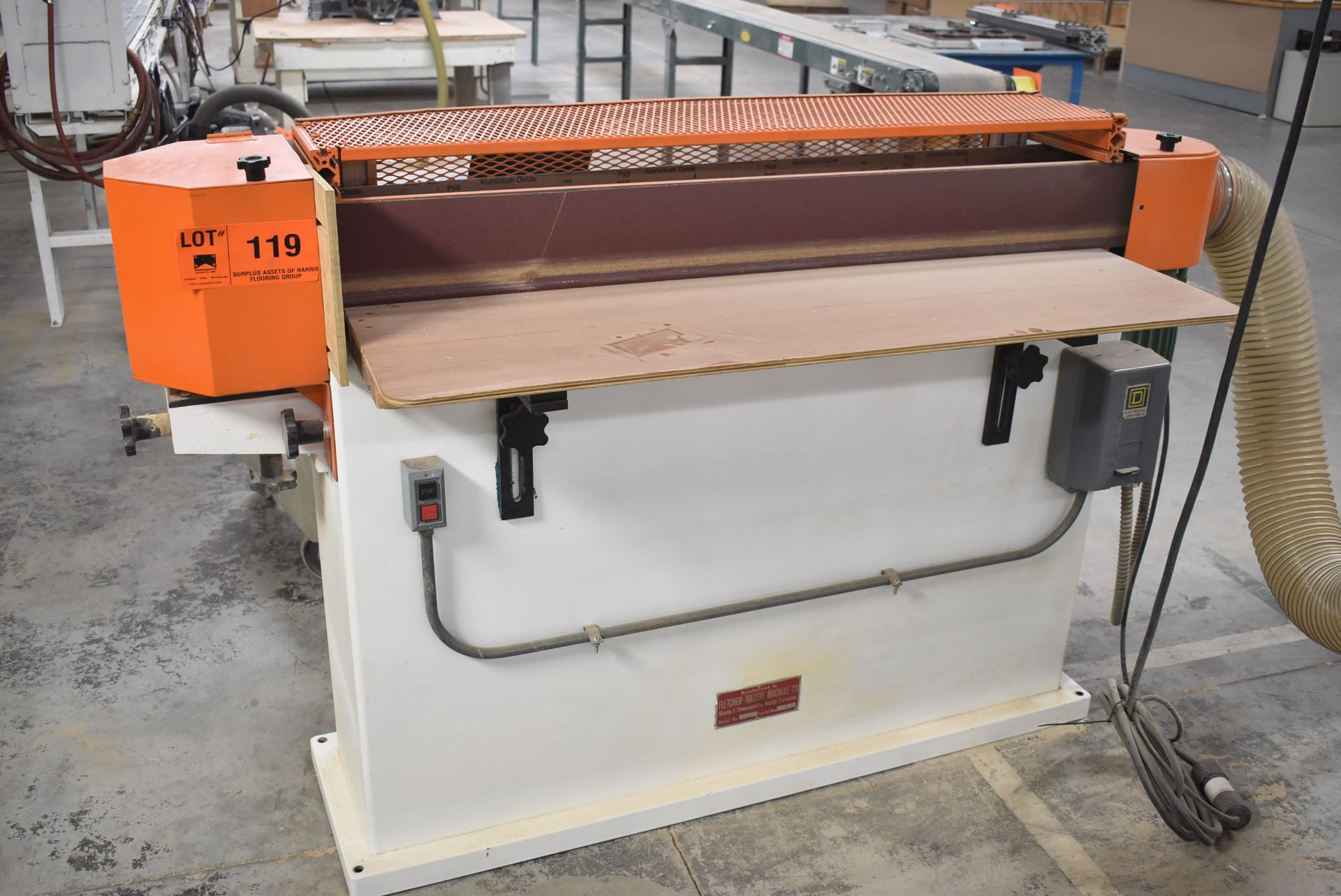 FLETCHER FT-30 6"X64" HEAVY DUTY HORIZONTAL BELT SANDER WITH 5 PH, S/N: 70105 (CI) [RIGGING FEE