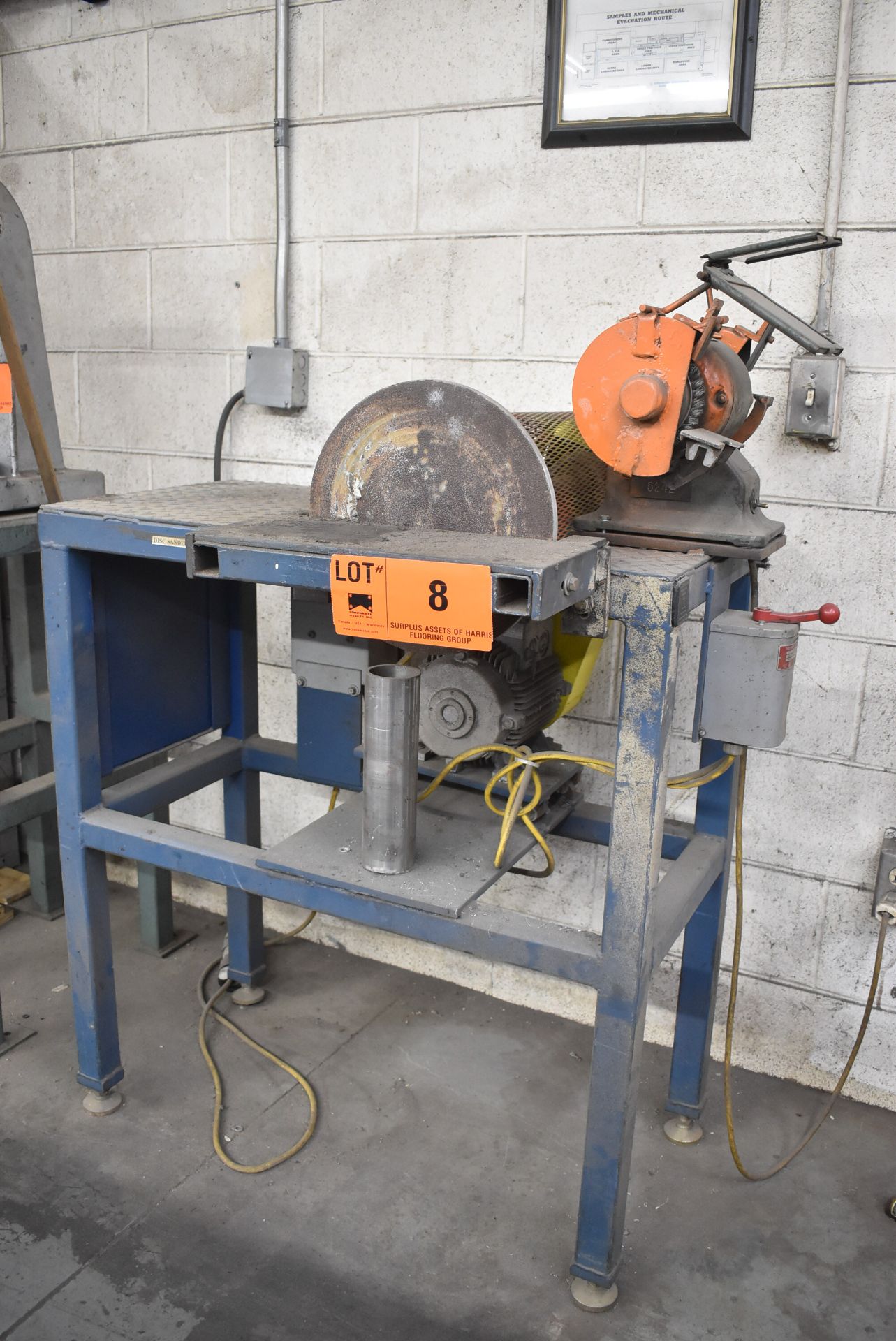 COMBINATION SANDER WITH 12" DISC & 6" DOUBLE END BENCH GRINDER