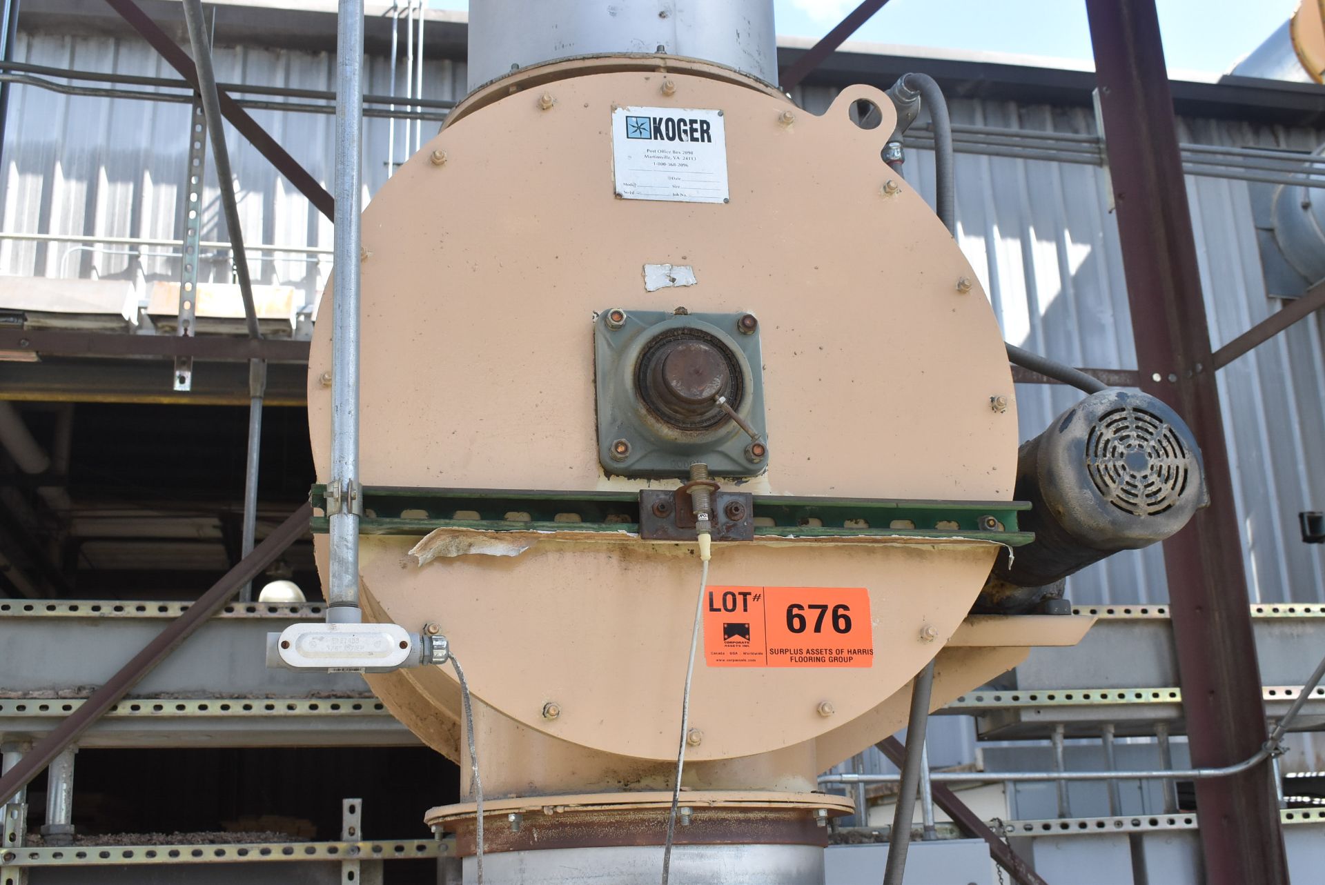 KOGER ROTARY AIR LOCK VALVE (CI) [RIGGING FEE FOR LOT #676 - $300 USD PLUS APPLICABLE FEES]