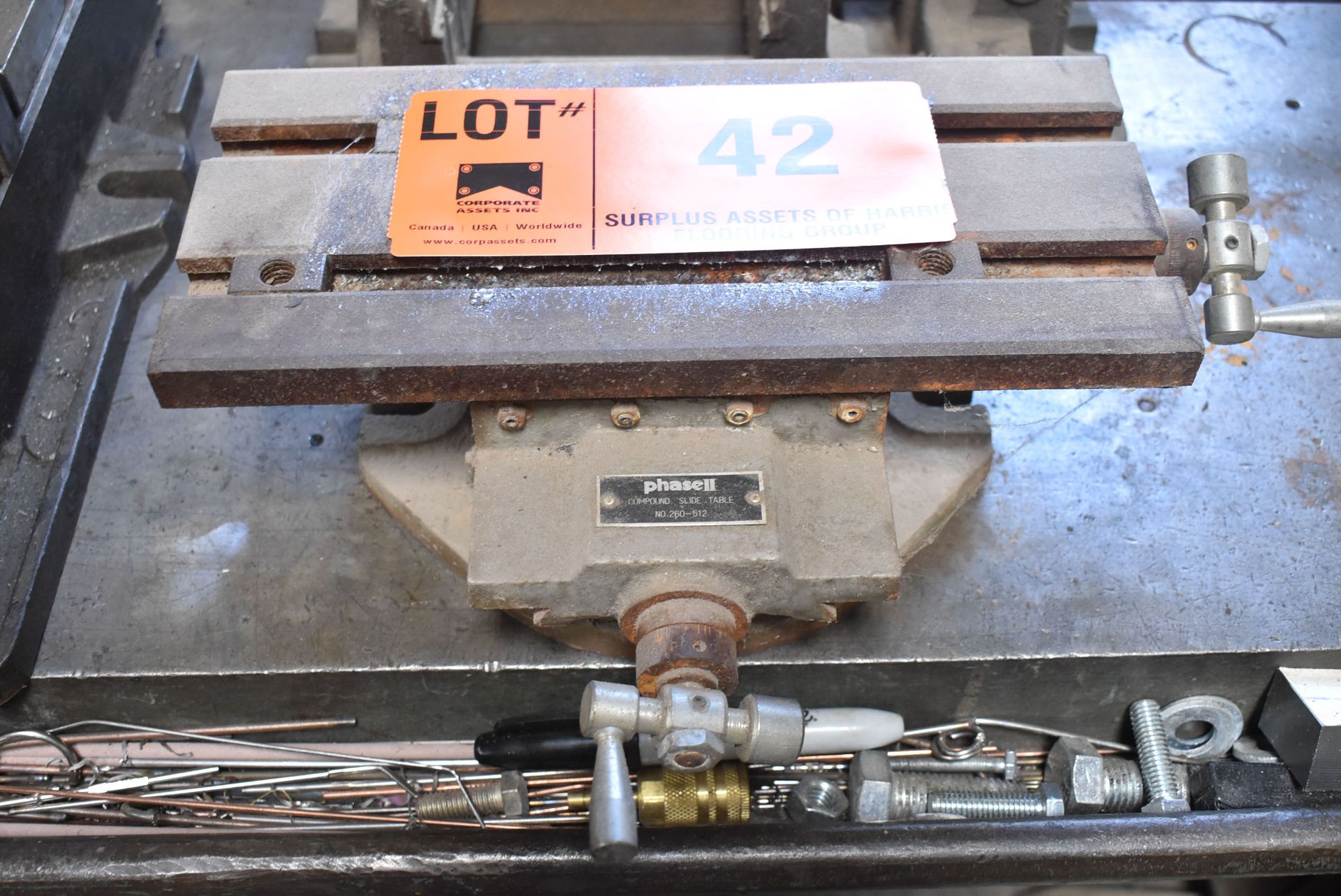 LOT/ PHASE II 6"X12" COMPOUND SLIDE TABLE & (2) 6" DRILL VISES - Image 2 of 4