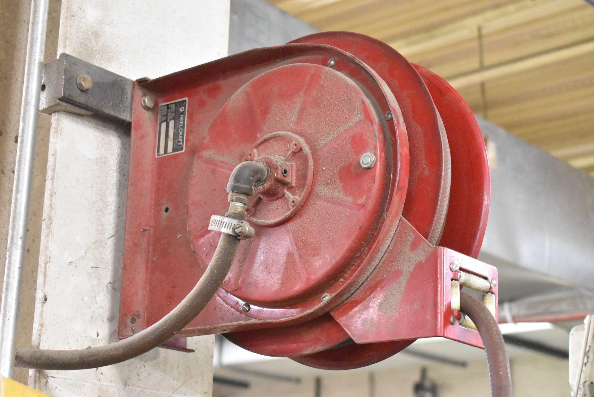 LOT/ RETRACTABLE HOSE REELS THROUGHOUT MAINTENANCE SHOP (APPROX. 5) - Image 3 of 4