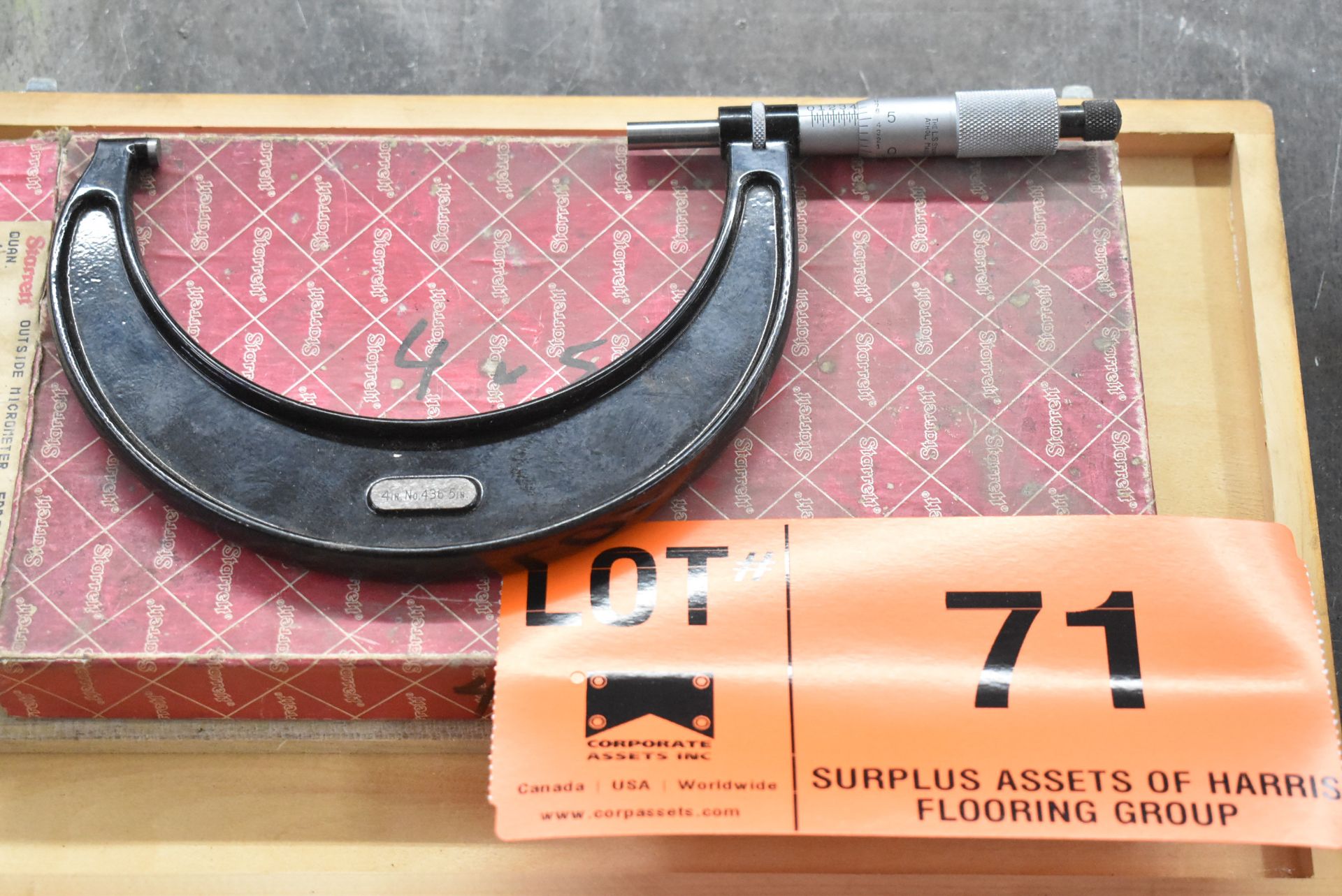 STARRETT 4"-5" OUTSIDE MICROMETER