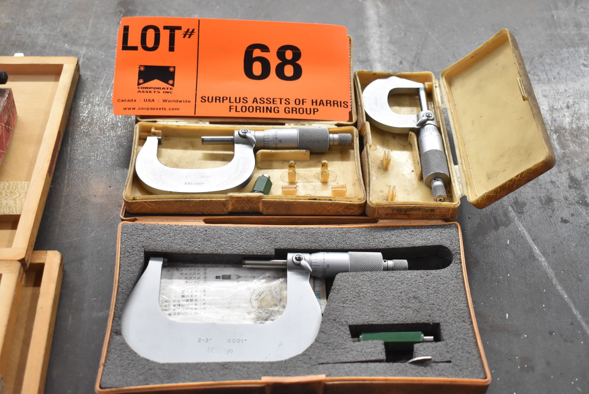 LOT/ MITUTOYO OUTSIDE MICROMETERS