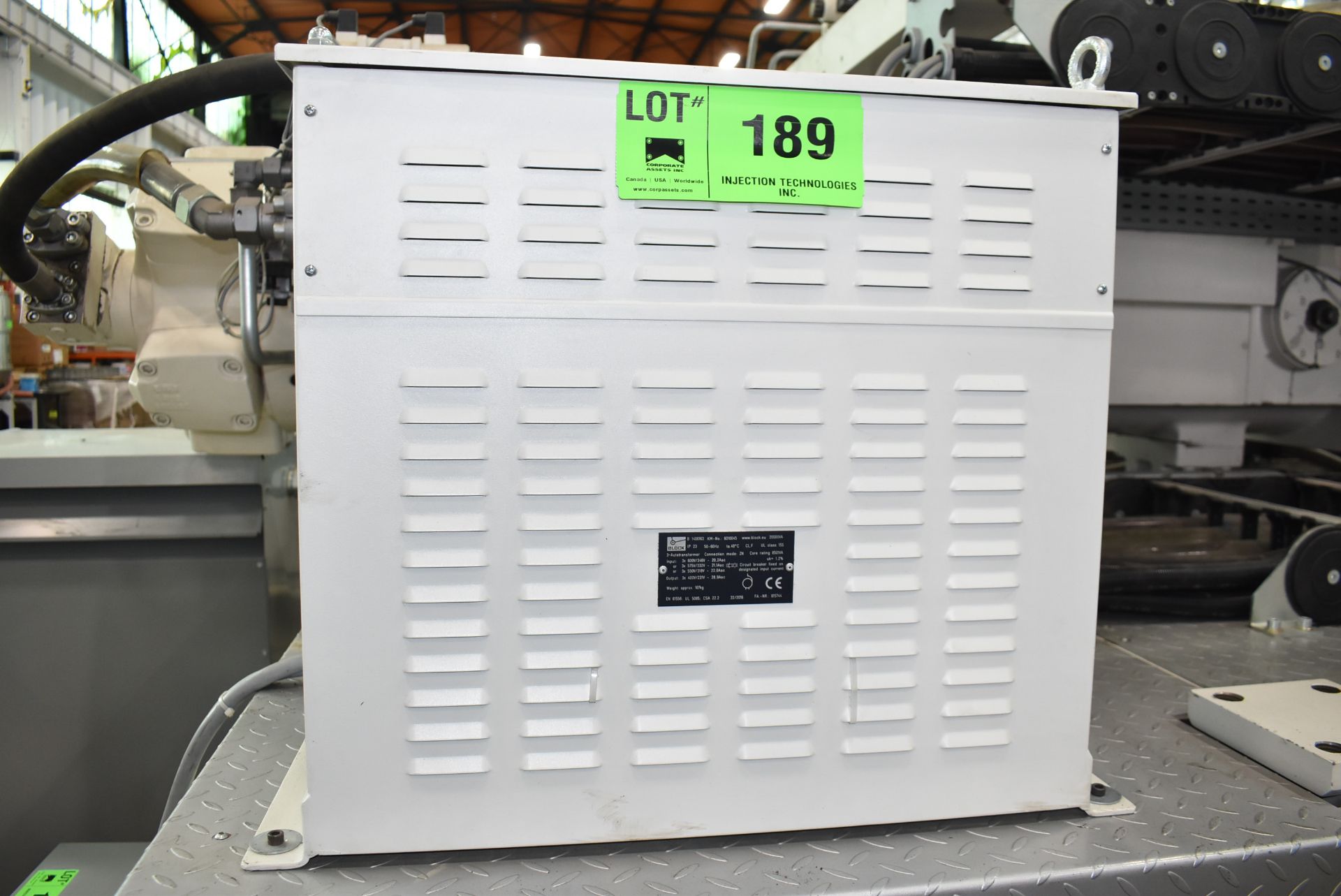 BLOCK 20KVA/600-400-231V/3PH/50-60HZ TRANSFORMER (CI) [RIGGING FEES FOR LOT #189 - $250 USD PLUS