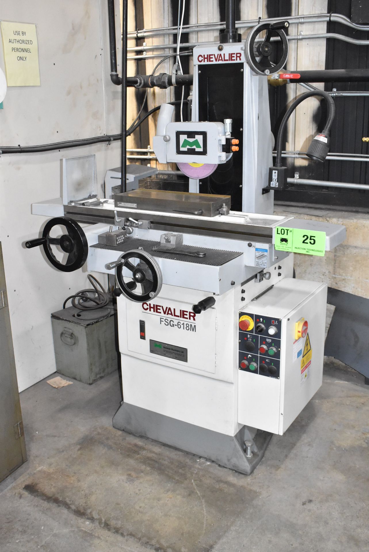 CHEVALIER FSG-618M SURFACE GRINDER WITH 6" X 18" MAGNETIC CHUCK, 8" WHEEL, INCREMENTAL DOWN FEED, - Image 2 of 7