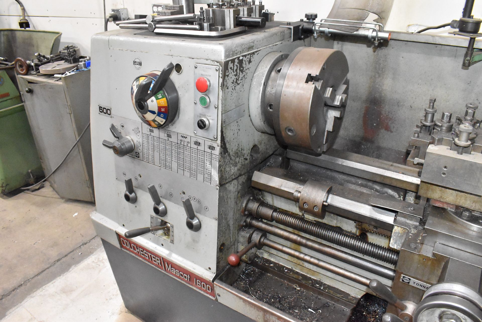 COLCHESTER MASCOT 1600 GAP BED ENGINE LATHE WITH 17" SWING, 40" BETWEEN CENTERS, SPEEDS TO 1,600 - Image 3 of 8