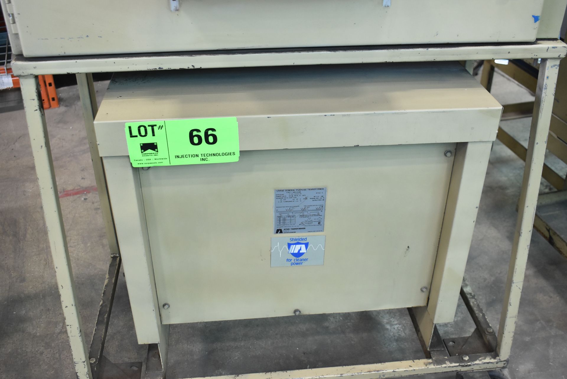 ACME 30 KVA TRANSFORMER S/N N/A (CI) [RIGGING FEES FOR LOT #66 - $75 USD PLUS APPLICABLE TAXES]