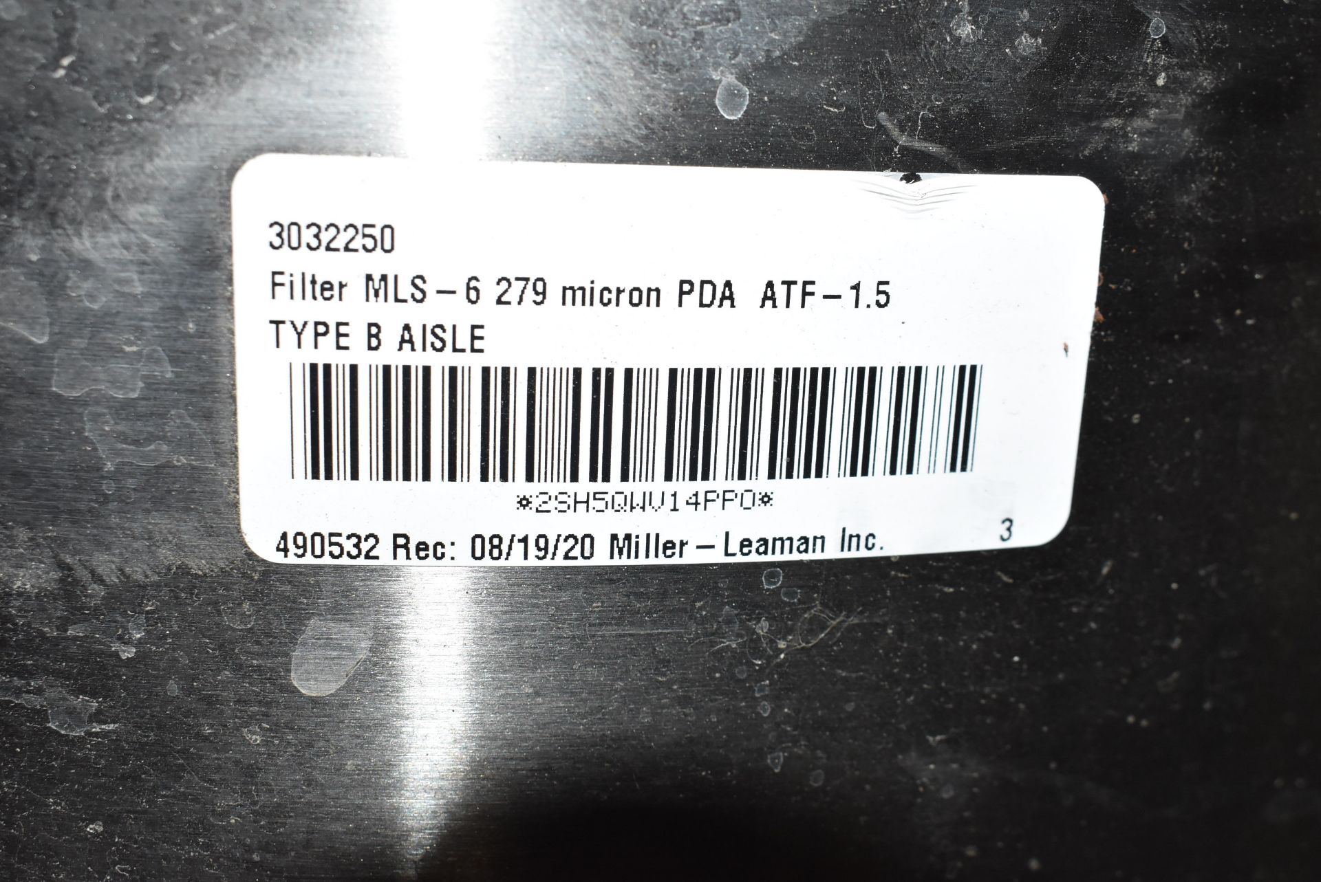 MILLER-LEAMAN STAINLESS STEEL CARTRIDGE-TYPE FILTRATION UNIT (CI) [RIGGING FEES FOR LOT #154 - $ - Image 4 of 4