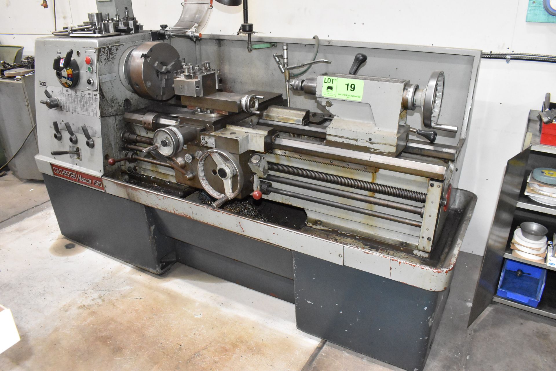 COLCHESTER MASCOT 1600 GAP BED ENGINE LATHE WITH 17" SWING, 40" BETWEEN CENTERS, SPEEDS TO 1,600
