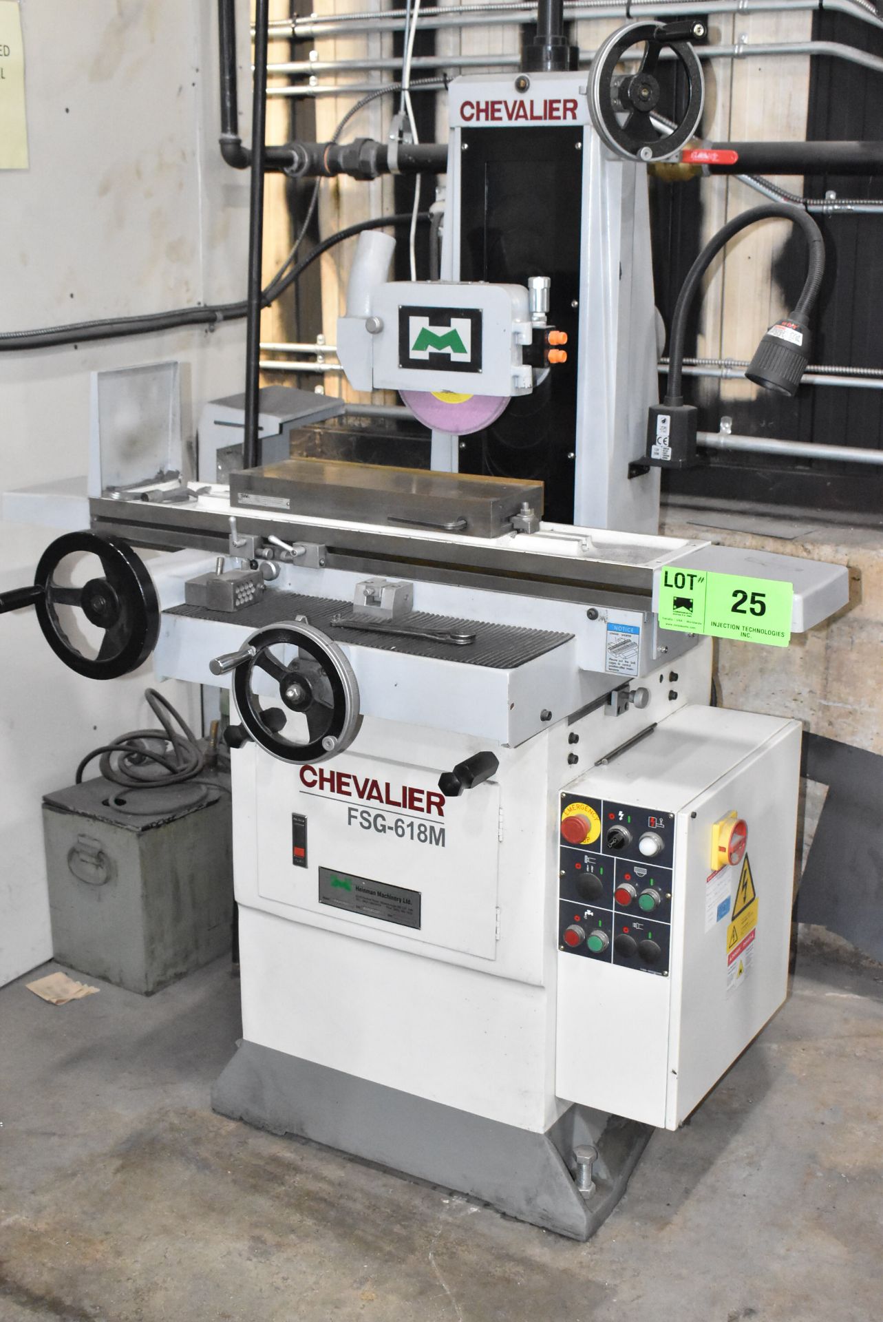 CHEVALIER FSG-618M SURFACE GRINDER WITH 6" X 18" MAGNETIC CHUCK, 8" WHEEL, INCREMENTAL DOWN FEED,