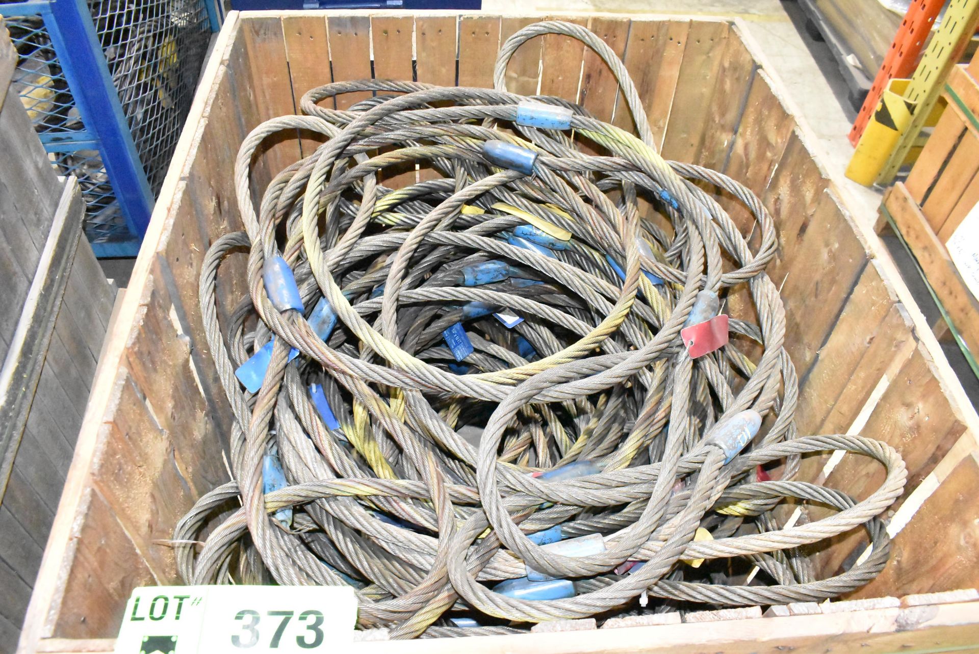 LOT/ CONTENTS OF CRATE - WIRE ROPE SLINGS - Image 2 of 4