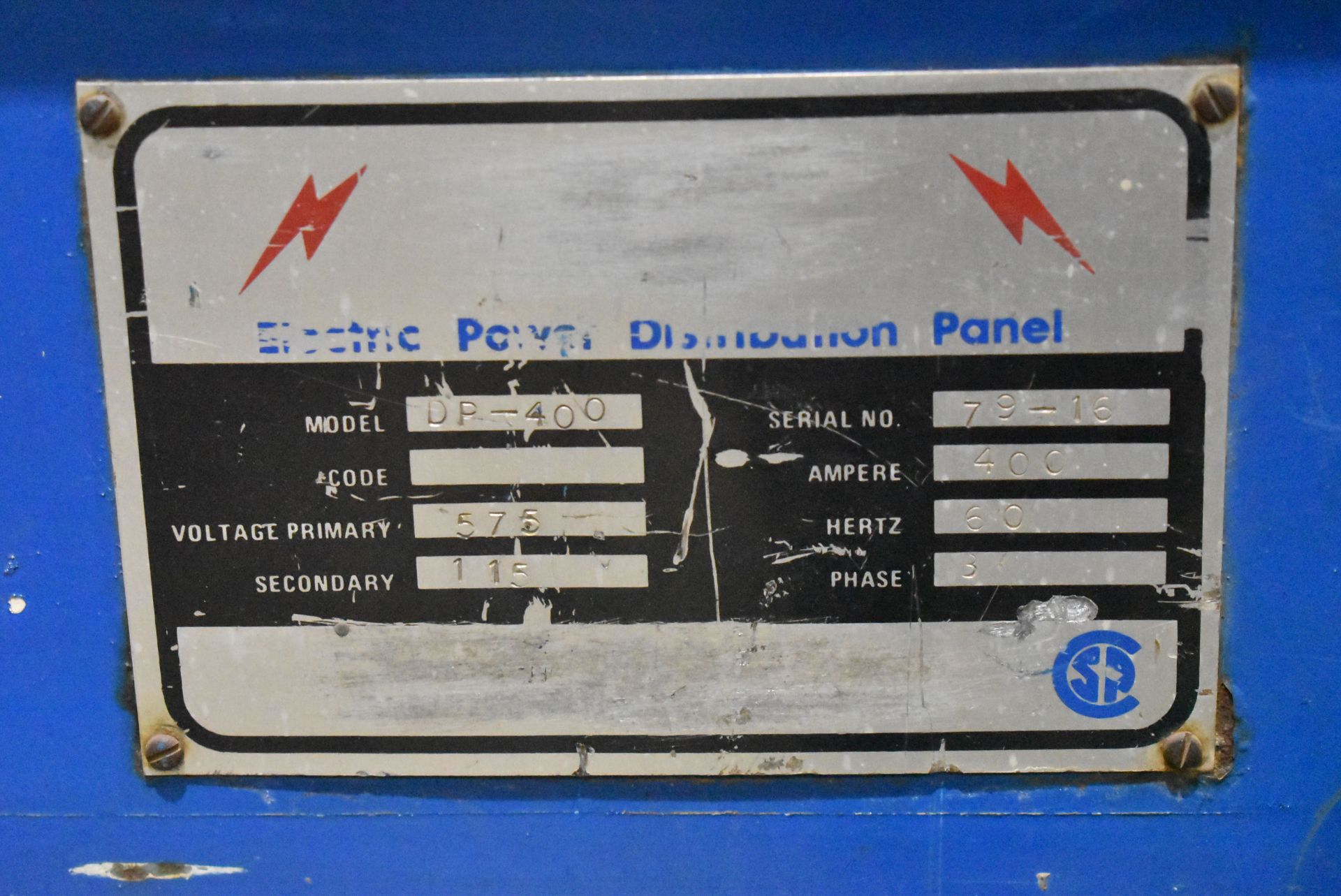 RED-D-ARC DP225 PORTABLE POWER DISTRIBUTION BOARD WITH 600V, 3PH, 60HZ, S/N: N/A - Image 3 of 3