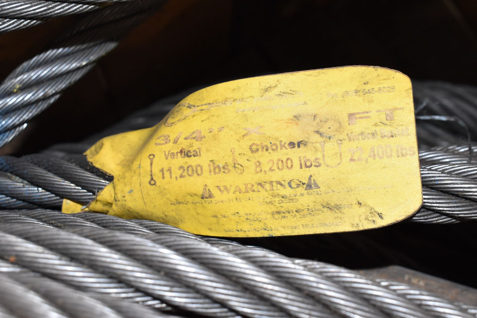 LOT/ CONTENTS OF CRATE - WIRE ROPE SLINGS - Image 4 of 4