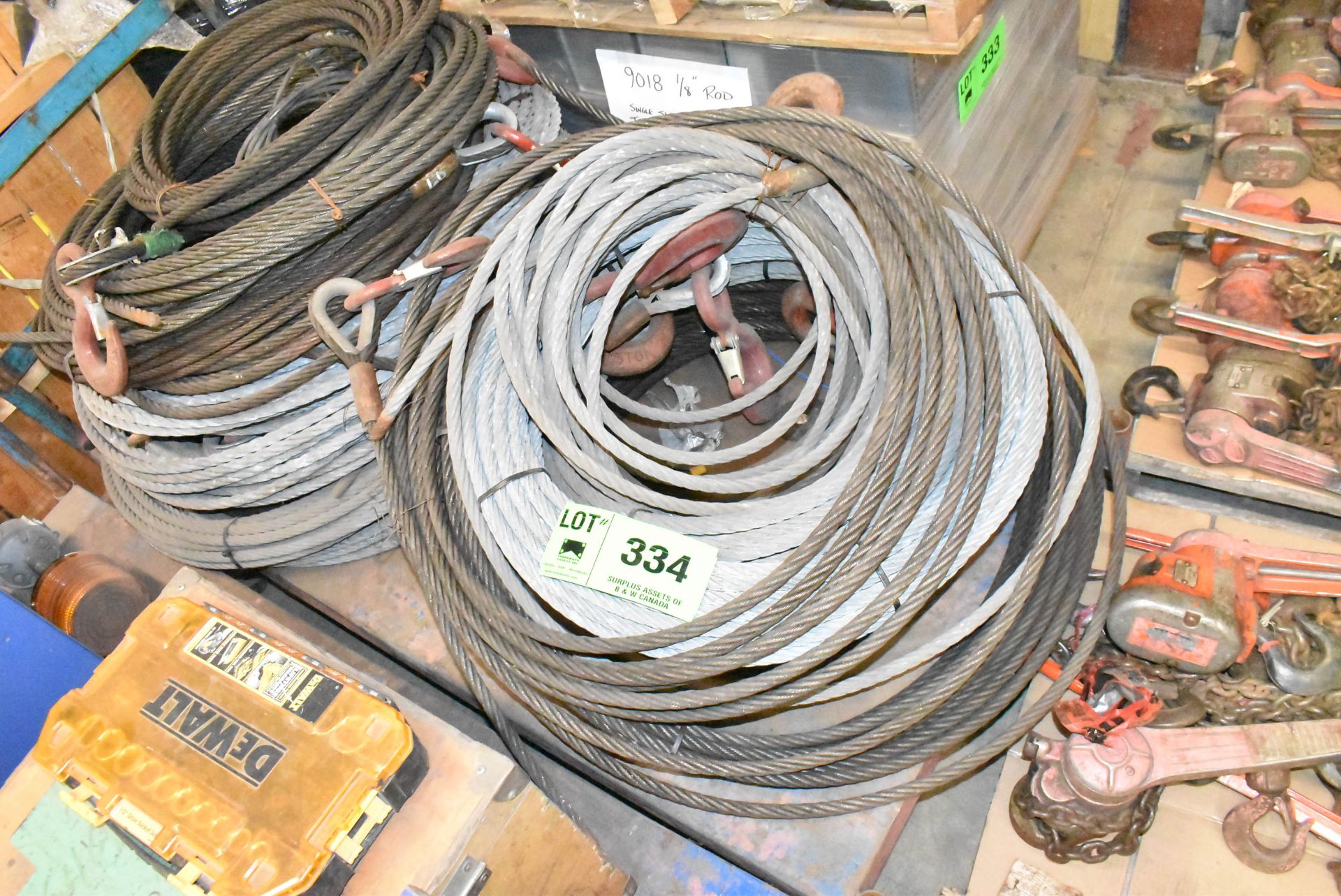LOT/ CONTENTS OF CART - WIRE ROPE SLINGS - Image 3 of 3