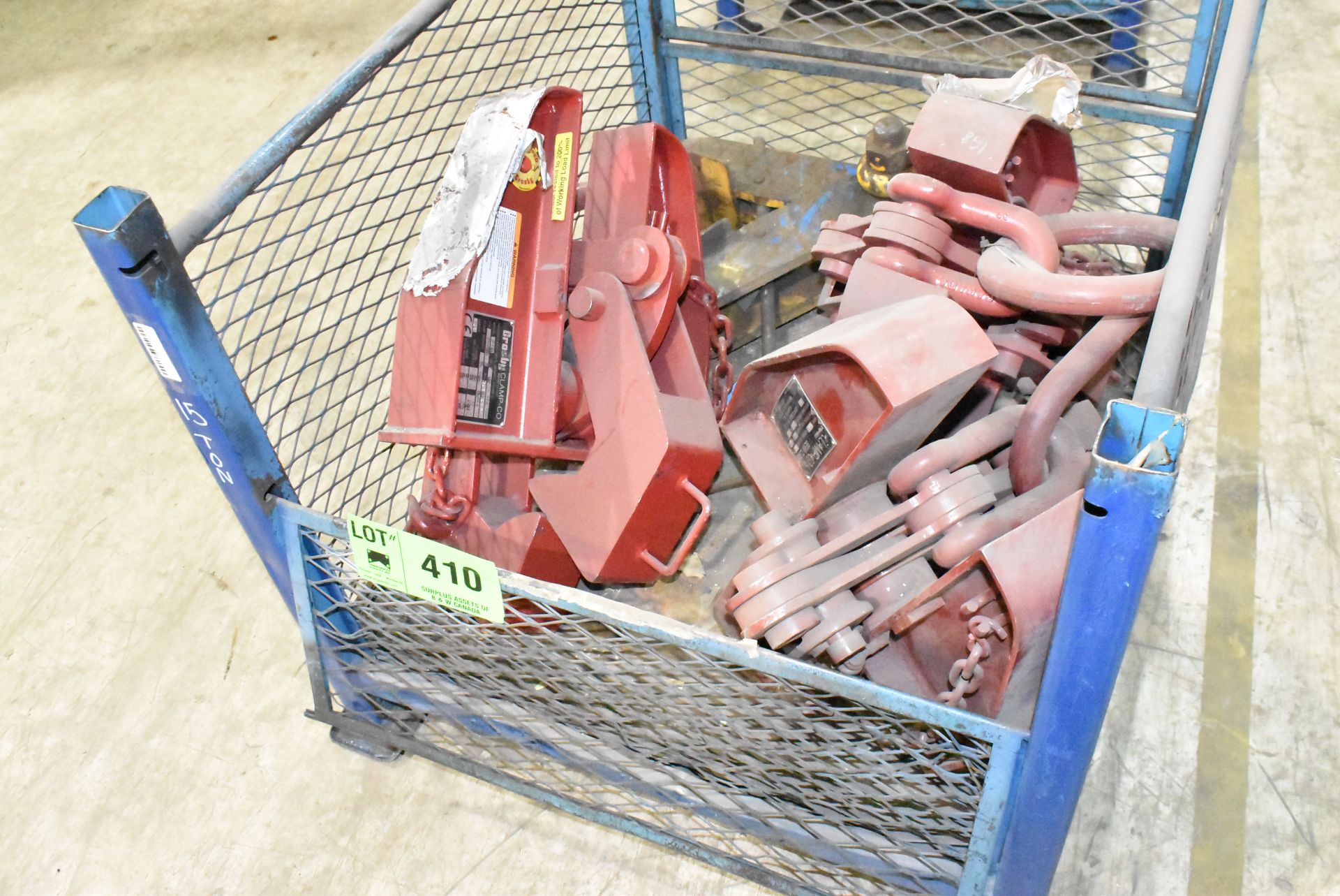 LOT/ CONTENTS OF BIN - (4) 15 TON CAPACITY BEAM CLAMPS - Image 3 of 5