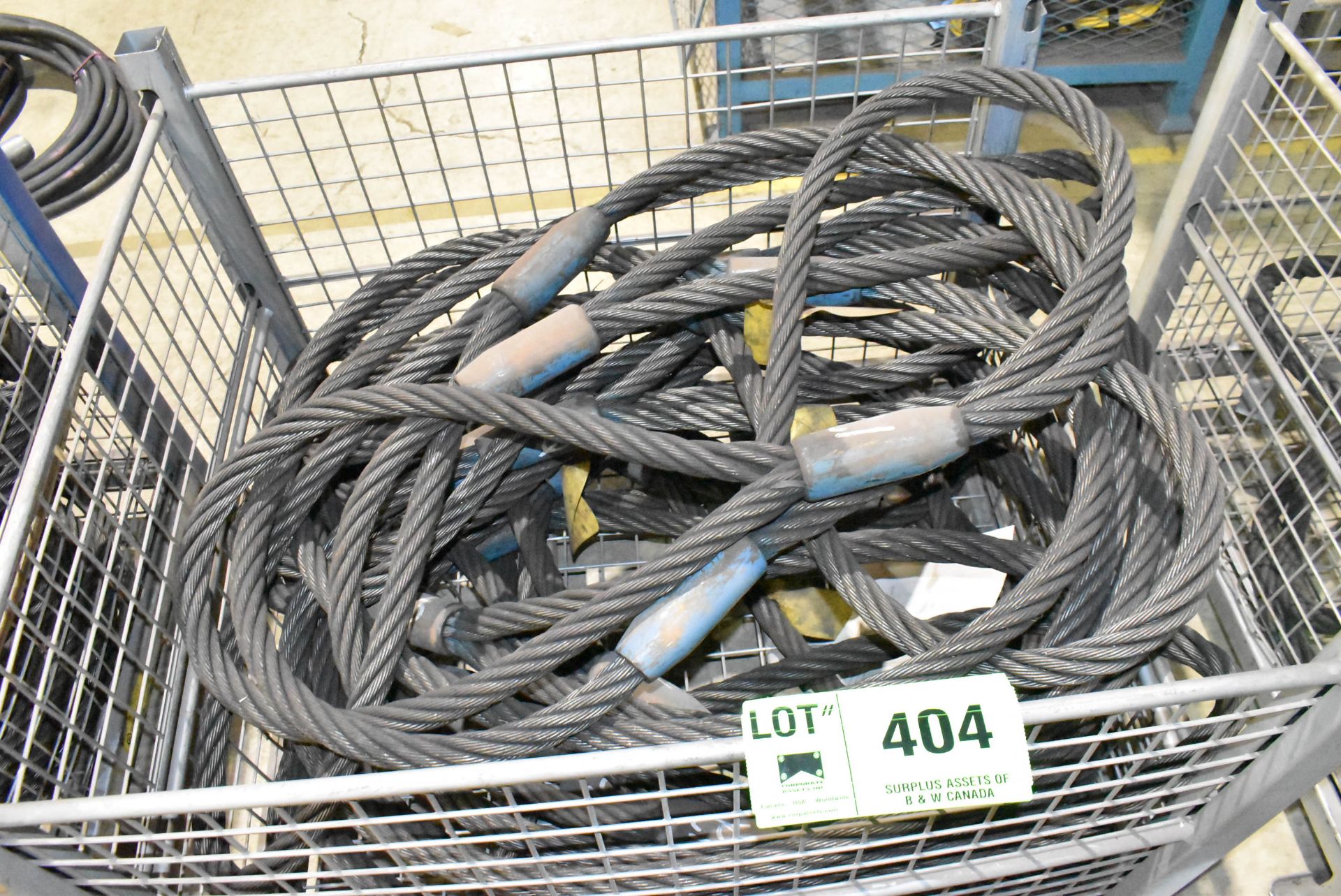 LOT/ CONTENTS OF BIN - WIRE ROPE SLINGS - Image 2 of 3