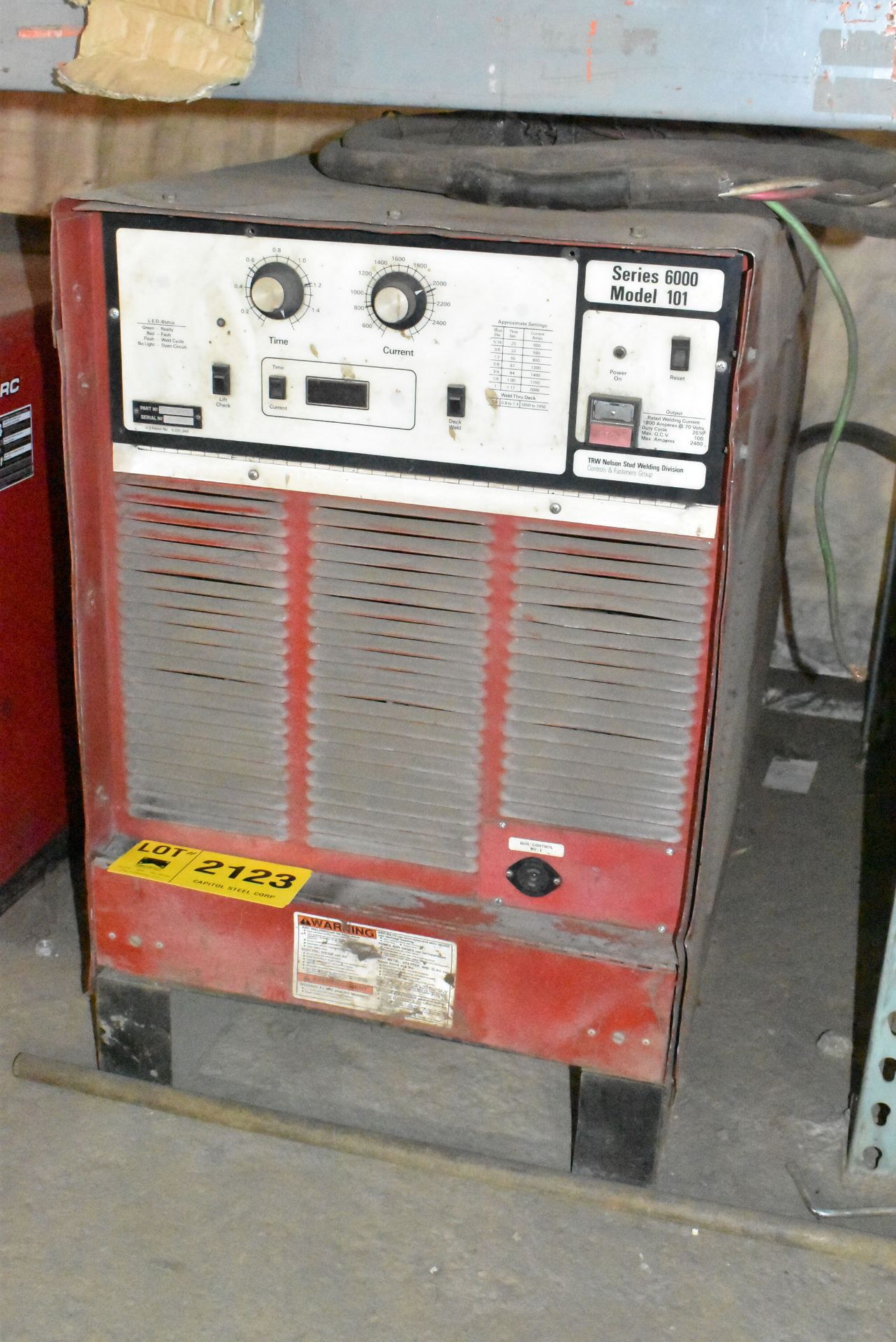 NELSON SERIES 6000 STUD WELDING POWER SOURCE [RIGGING FEES FOR LOT #2123 - $30 USD PLUS APPLICABLE