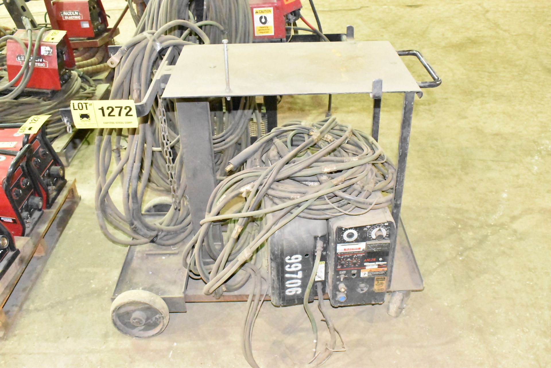 LOT/ (2) LINCOLN ELECTIRC LN-25 WIRE FEEDERS WITH CABLES & CART [RIGGING FEES FOR LOT #1272 - $30 - Image 2 of 6