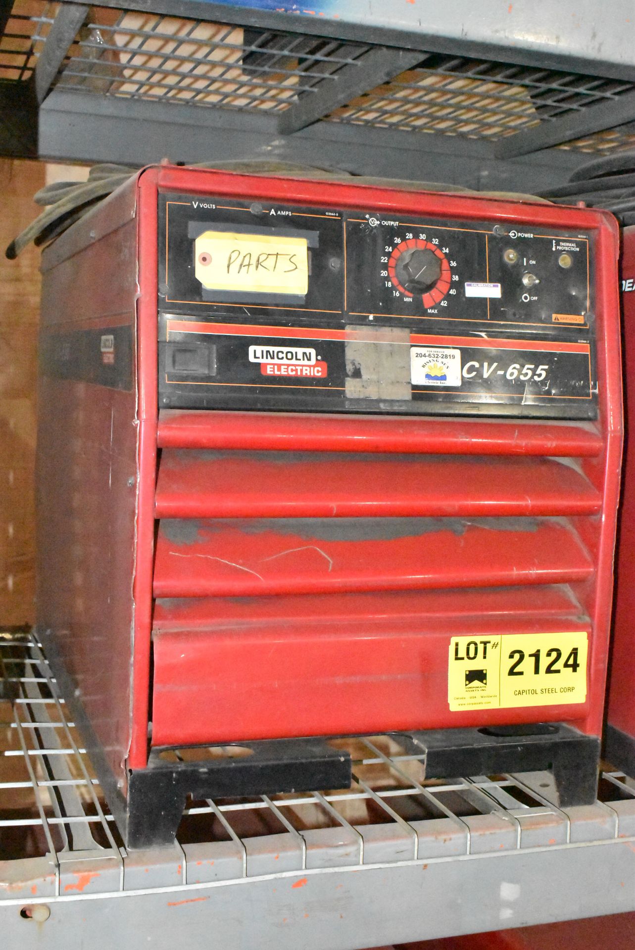 LINCOLN ELECTRIC IDEALARC DC-655 MULTI-PROCESS WELDING POWER SOURCE [RIGGING FEES FOR LOT #2124 - $