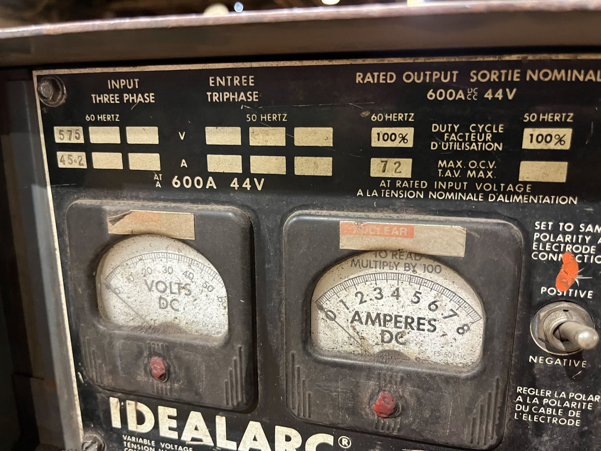 LINCOLN ELECTRIC IDEALARC DC-600 MULTI-PROCESS WELDING POWER SOURCE [RIGGING FEES FOR LOT #2097 - $ - Image 5 of 5