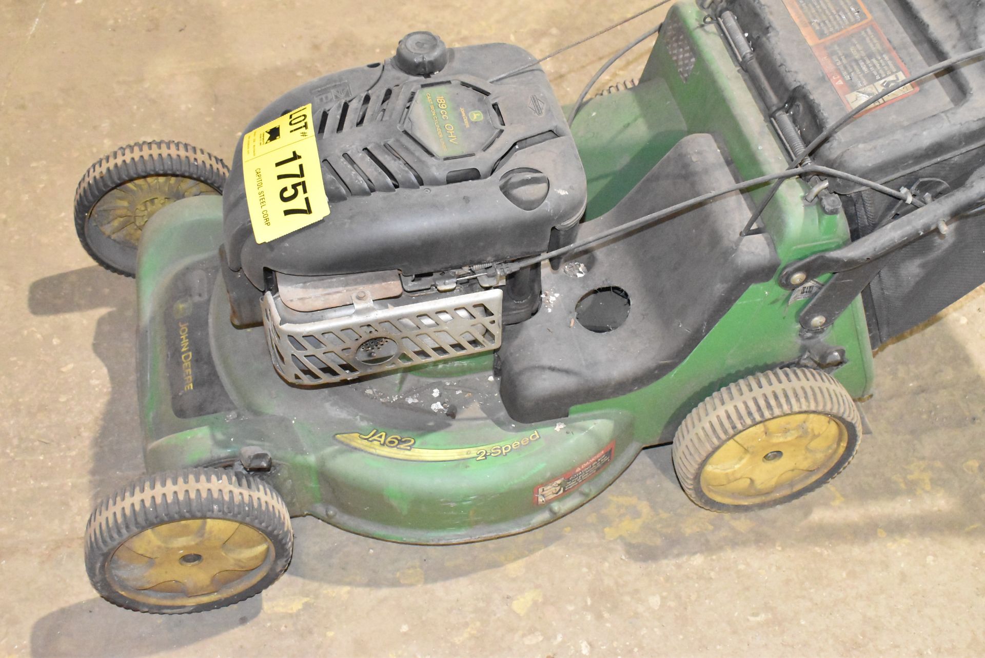 JOHN DEERE GAS POWERED LAWN MOWER [RIGGING FEES FOR LOT #1757 - $30 USD PLUS APPLICABLE TAXES] - Image 4 of 5