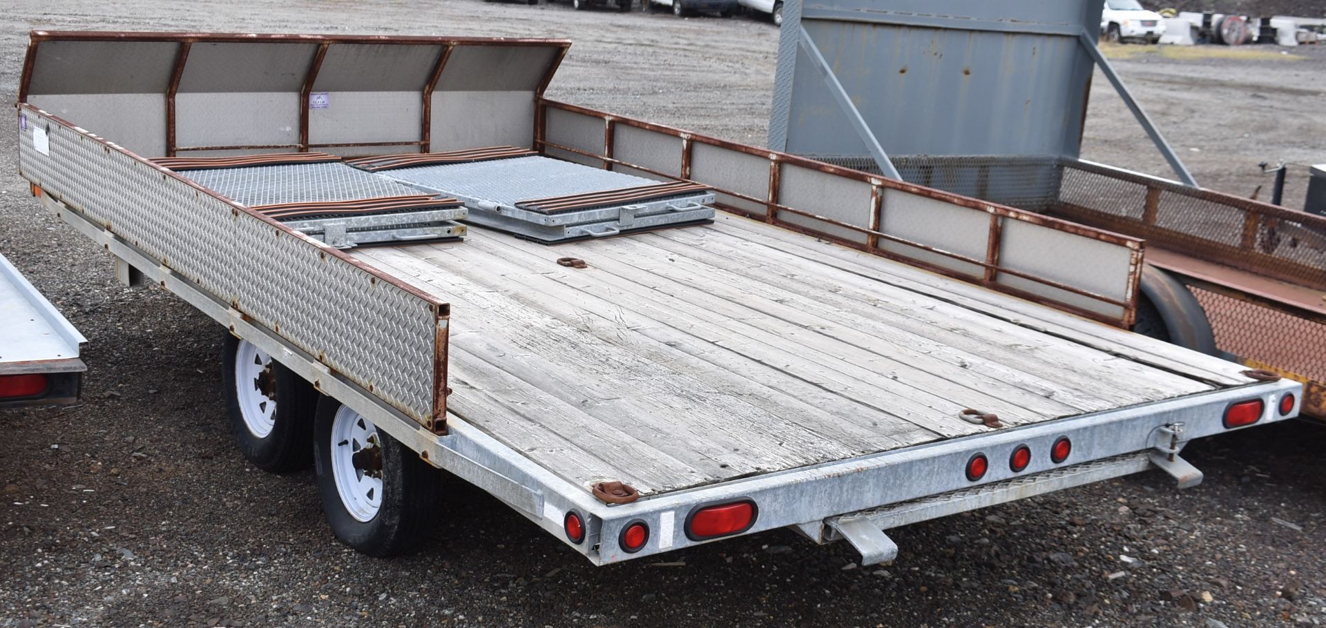 EXCALIBUR (2012) TANDEM AXLETILITY TRAILER WITH 168"X96" DECK, REMOVABLE RAMPS, VIN: - Image 4 of 10