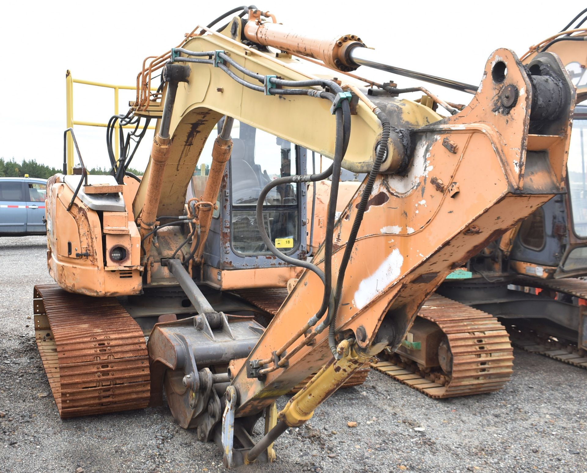 CASE CX135SR HYDRAULIC EXCAVATOR WITH HYDRAULIC GRAPPLE CLAW, 6560 HOURS (RECORDED ON METER AT - Image 4 of 14