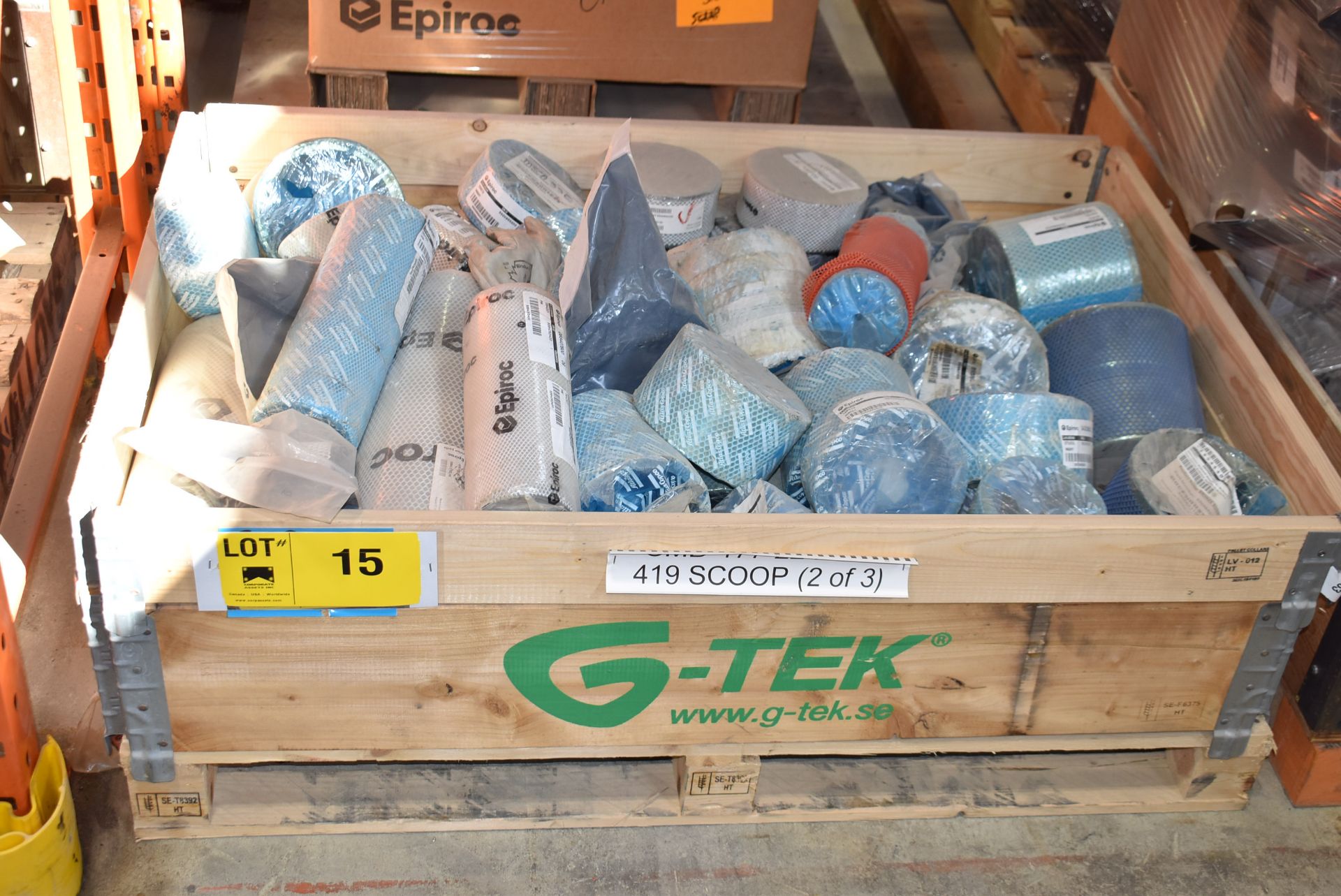 LOT/ CONTENTS OF PALLET CONSISTING OF SPARE PARTS FOR ATLAS COPCO ST8B UNDERGROUND SCOOP LOADER (CMD
