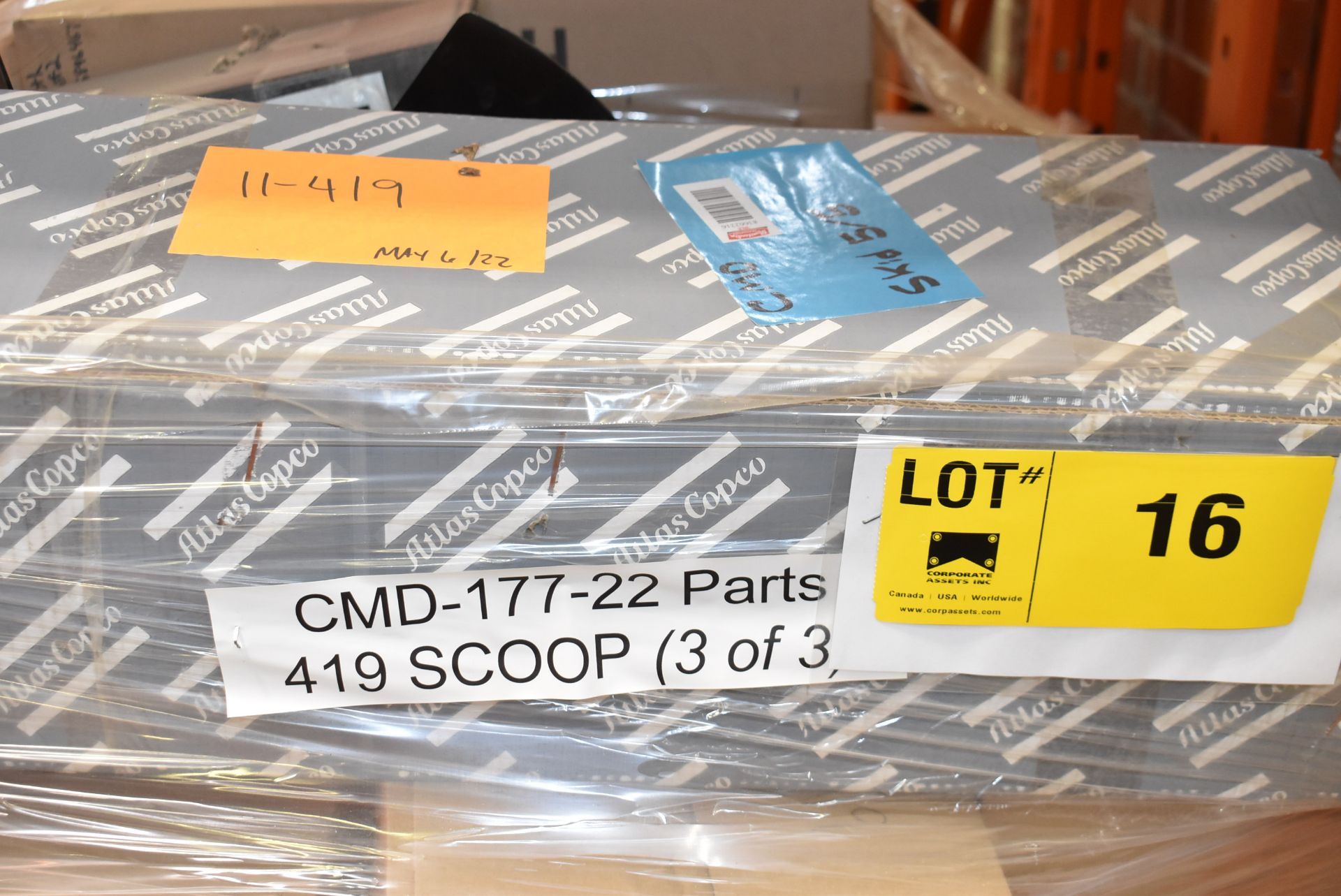 LOT/ CONTENTS OF PALLET CONSISTING OF (ATLAS COPCO ST8B UNDERGROUND SCOOP LOADER SPARE PARTS) ( - Image 2 of 3