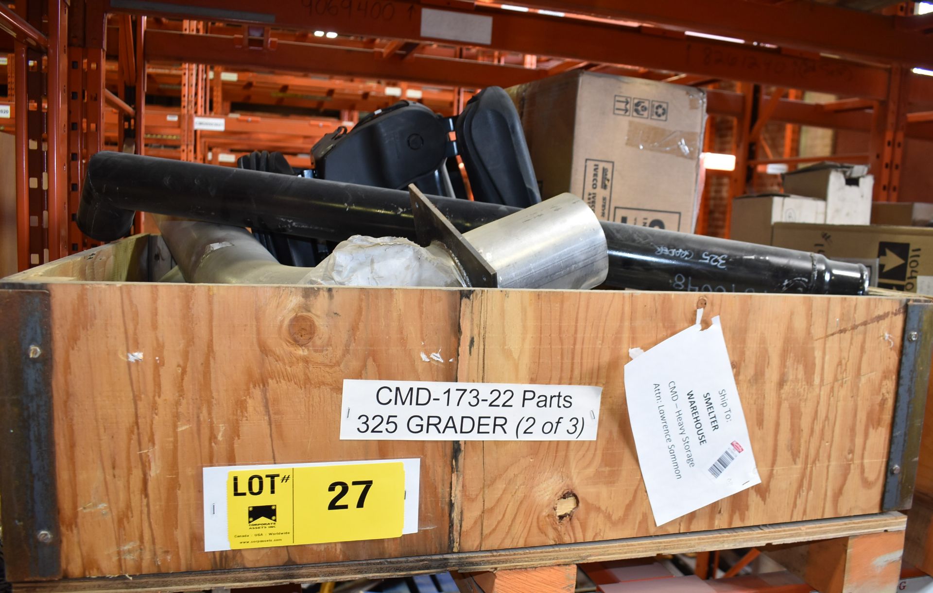 LOT/ CONTENTS OF PALLET CONSISTING OF SPARE PARTS FOR CASE 845D GRADER (CMD-173-22)