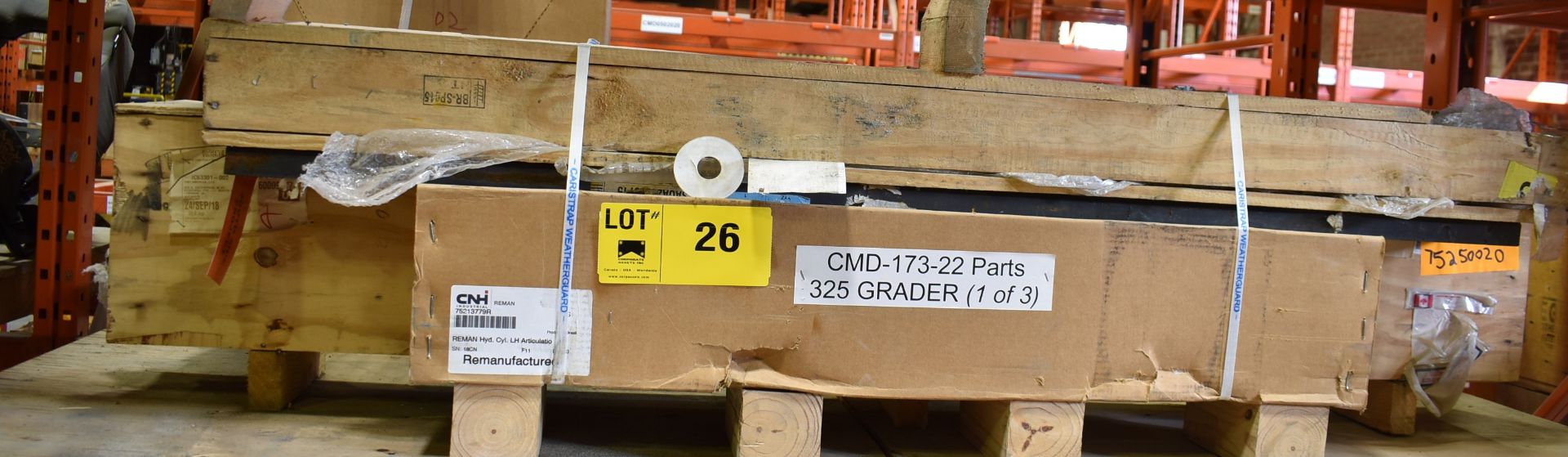 LOT/ CONTENTS OF PALLET CONSISTING OF SPARE PARTS FOR CASE 845D GRADER (CMD-173-22)