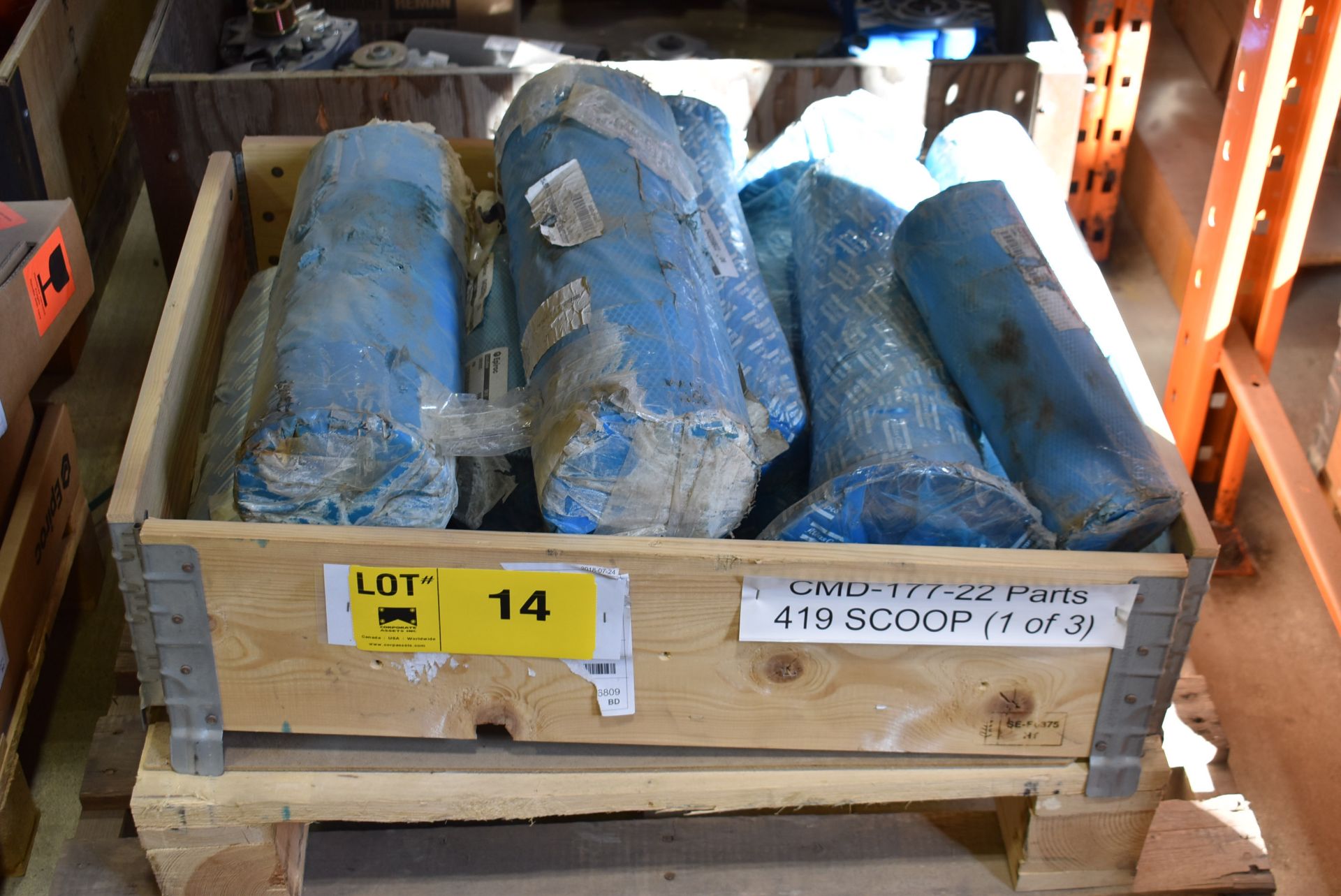 LOT/ CONTENTS OF PALLET CONSISTING OF SPARE PARTS FOR ATLAS COPCO ST8B UNDERGROUND SCOOP LOADER (CMD